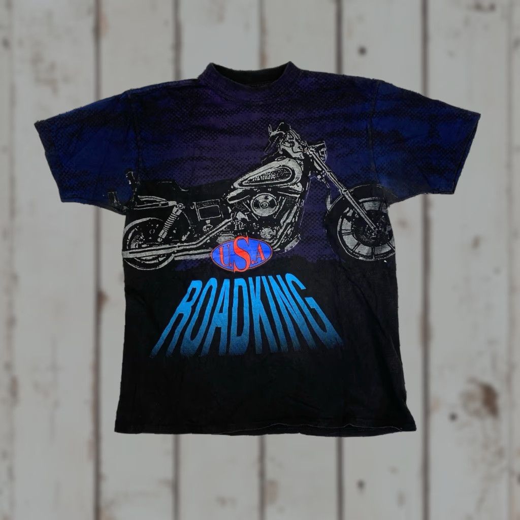 Harley Davidson VINTAGE Harley-Davidson Road King T-Shirt Mens Small USA Black S Mens USA Vintage No Tag Pit Hole Shirt Size US S / EU 44-46 / 1 - 1 Thumbnail