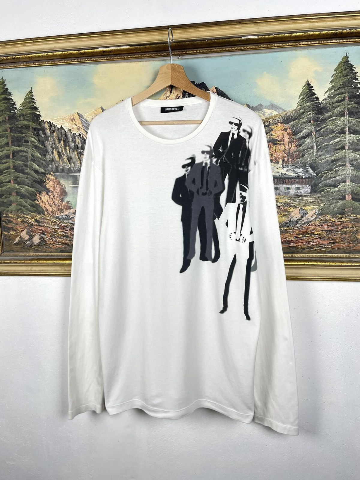 Karl Lagerfeld Karl Lagerfeld White Longsleeve Luxury Designer Premium Size US XL / EU 56 / 4 - 2 Thumbnail