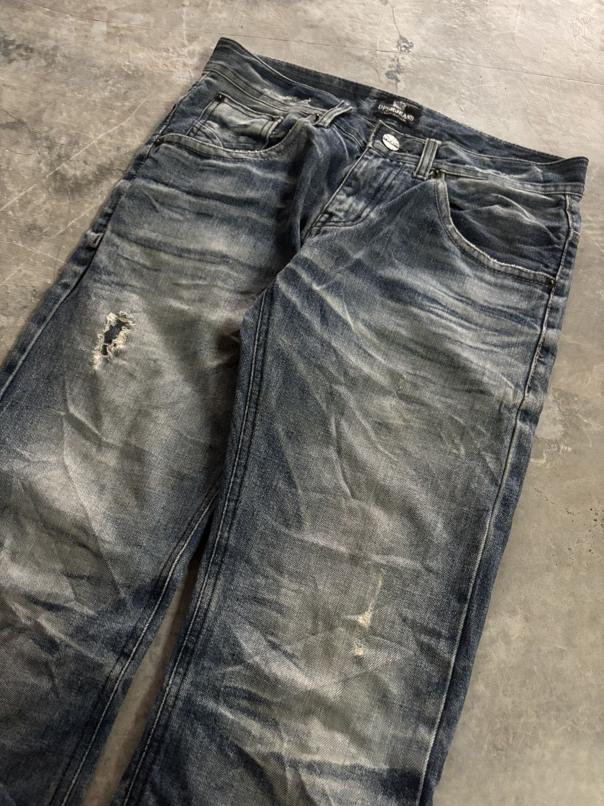 Japanese Brand DPSR JEANS DISTRESSED JAPANESE DENIM WASHED FADE PUNK GRUNGE Size US 32 / EU 48 - 10 Thumbnail