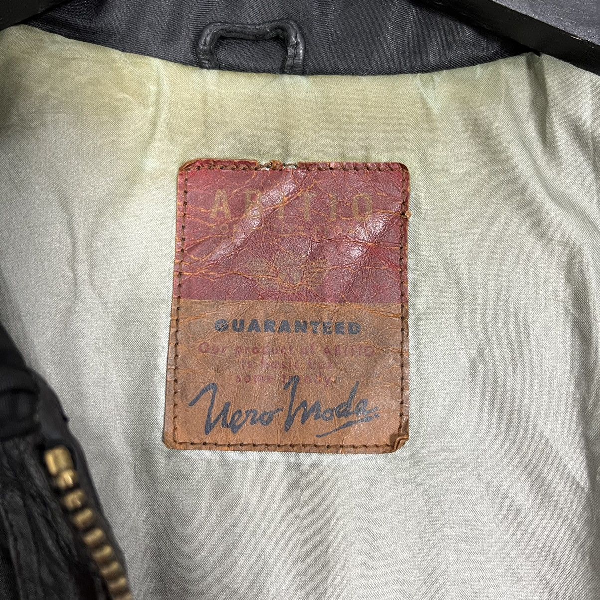 Genuine Leather VINTAGE ABITIO SWITCHING LEATHER FLIGHT JACKET Size US L / EU 52-54 / 3 - 7 Thumbnail