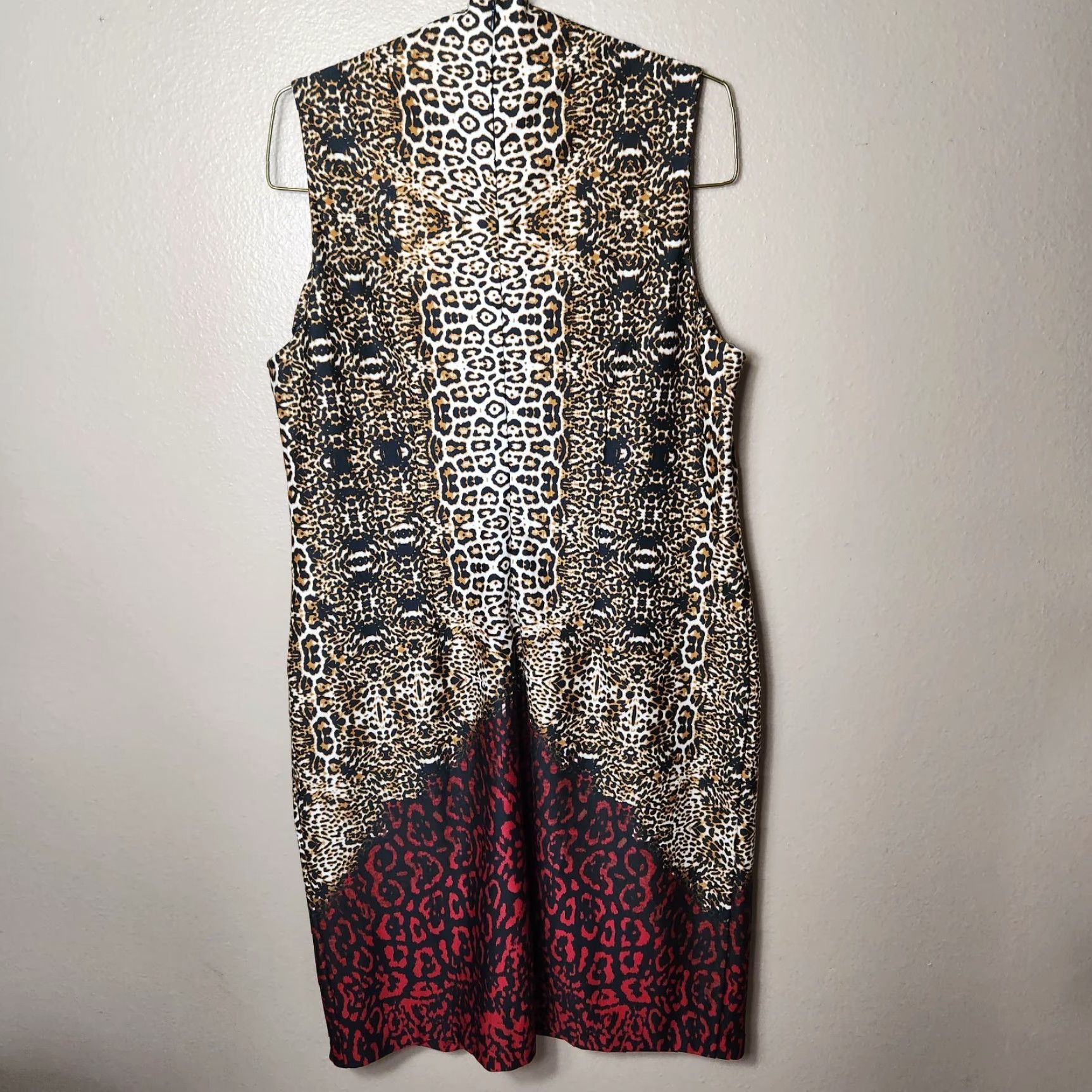 Vintage VINTAGE Ashley Stewart Leopard Print Mock Neck Sleeveless Sheath Dress-Size 20 (NWT) Size 3XL / US 20-22 - 5 Thumbnail