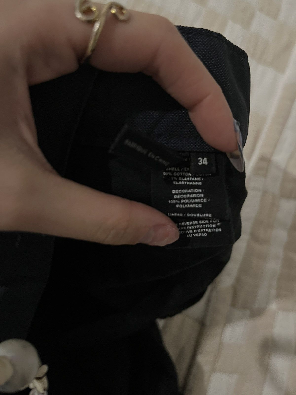 Helmut Lang Helmut Lang Black Straight Leg Pants Black Size US 34 / EU 50 - 3 Thumbnail