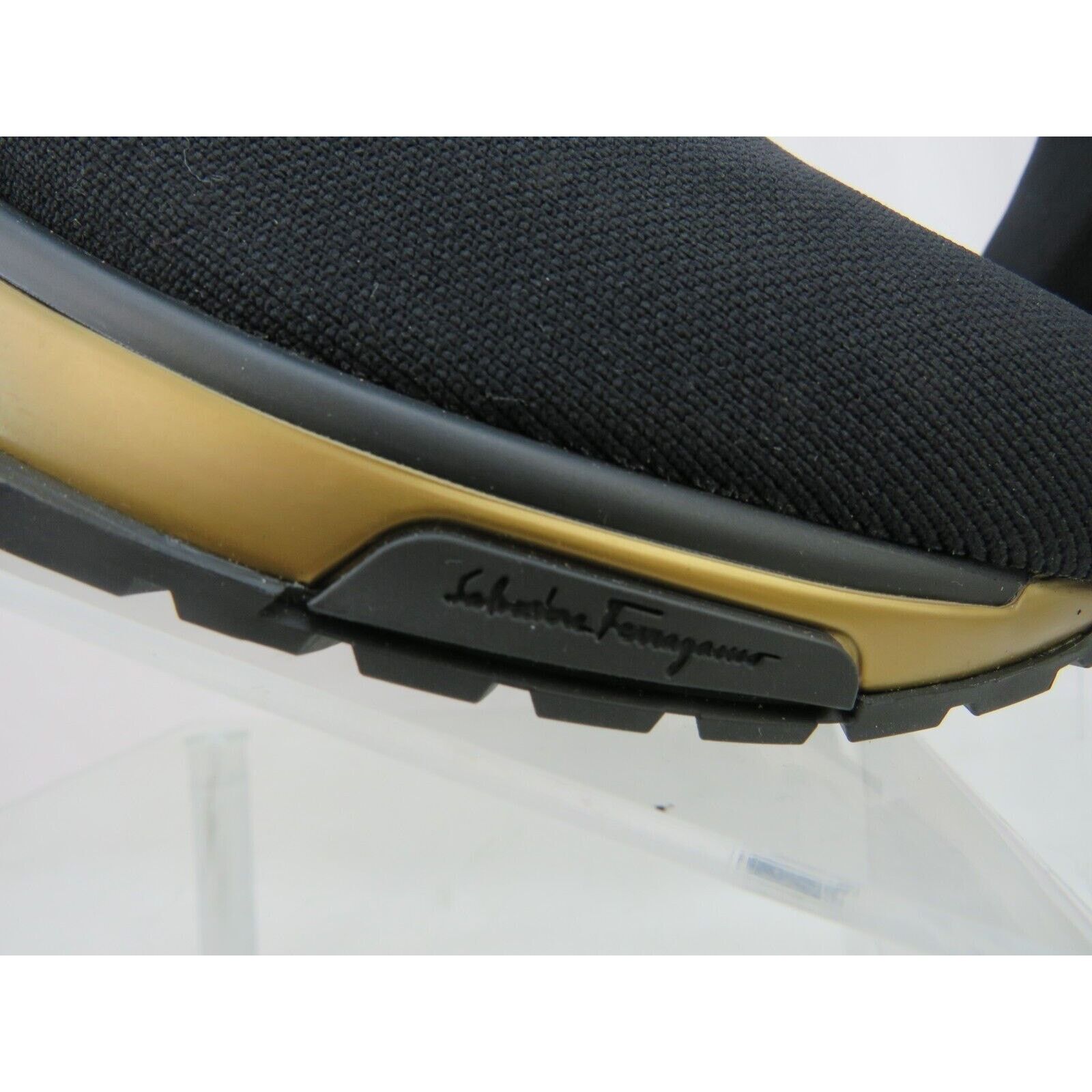 Salvatore Ferragamo FERRAGAMO GARDENA BLACK KNIT GANCINI LOGO SOCK BOOTS 6.5 C Size US 6.5 / IT 36.5 - 7 Thumbnail