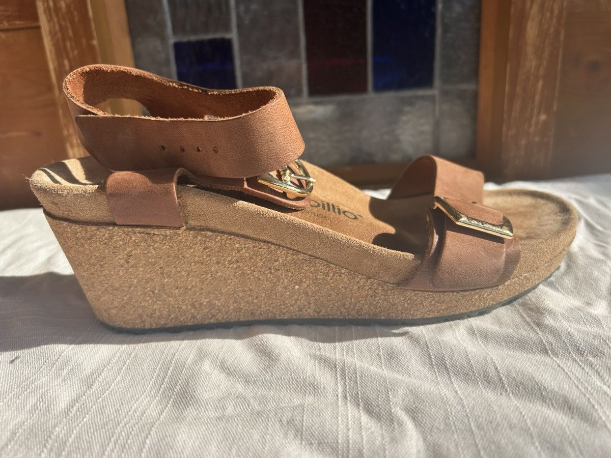 Birkenstock Soley wedge heel with gold ring buckle Size US 9 / IT 39 - 4 Thumbnail
