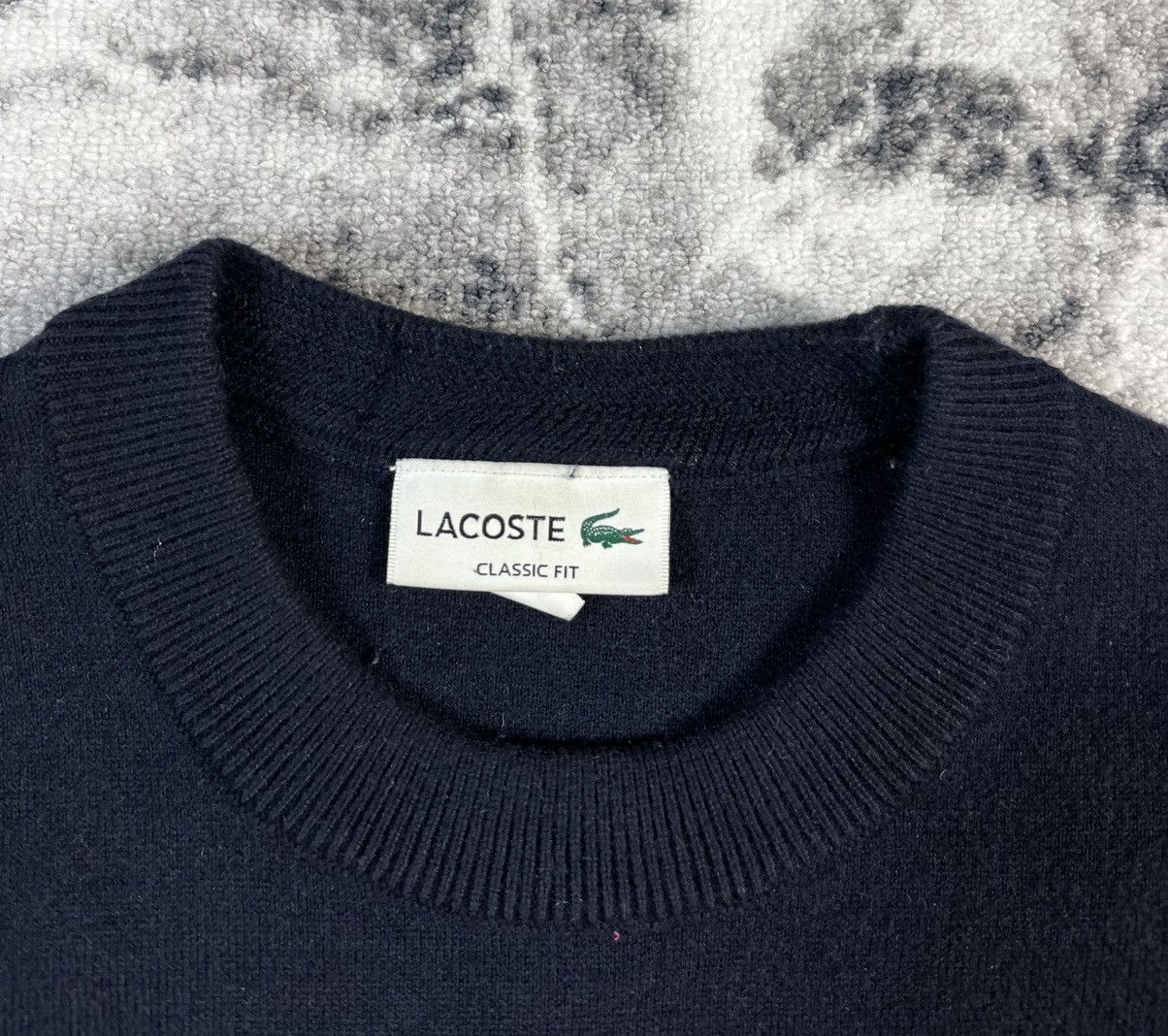 Lacoste Lacoste Wool Blend Sweater Logo Navy Size L Size US L / EU 52-54 / 3 - 6 Thumbnail