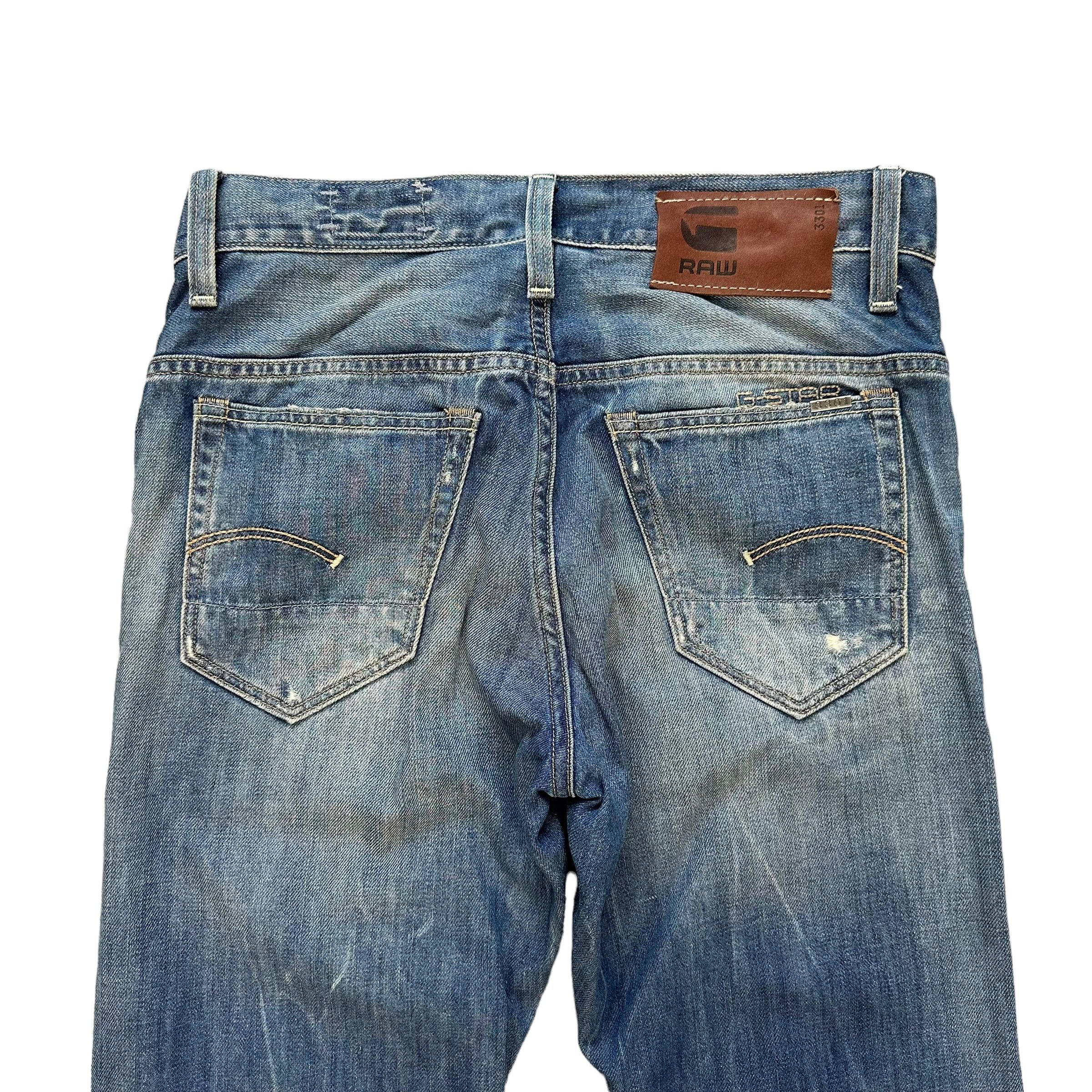 G-Star 3301 by G Star Raw Fly Button Distressed Denim Pant #9110-57 Size US 29 - 14 Thumbnail