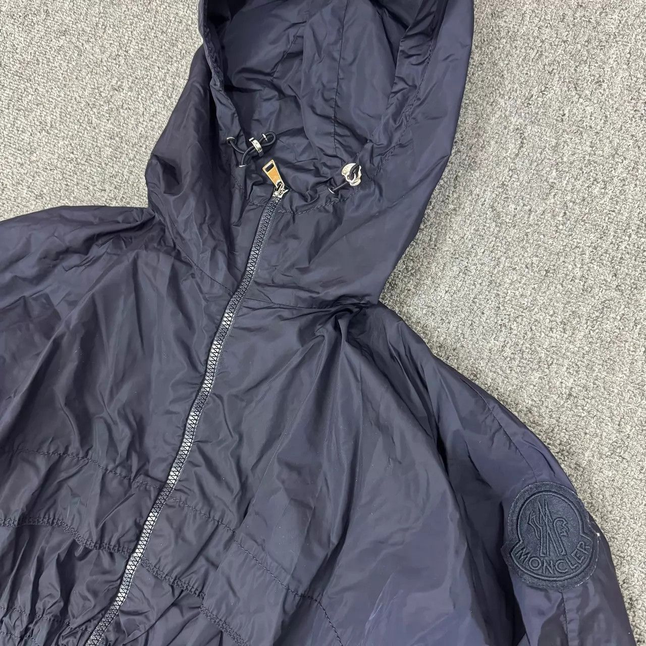 Moncler Moncler Navy Nylon Logo Shell Jacket Size 2 99 New Size M / US 6-8 / IT 42-44 - 2 Thumbnail
