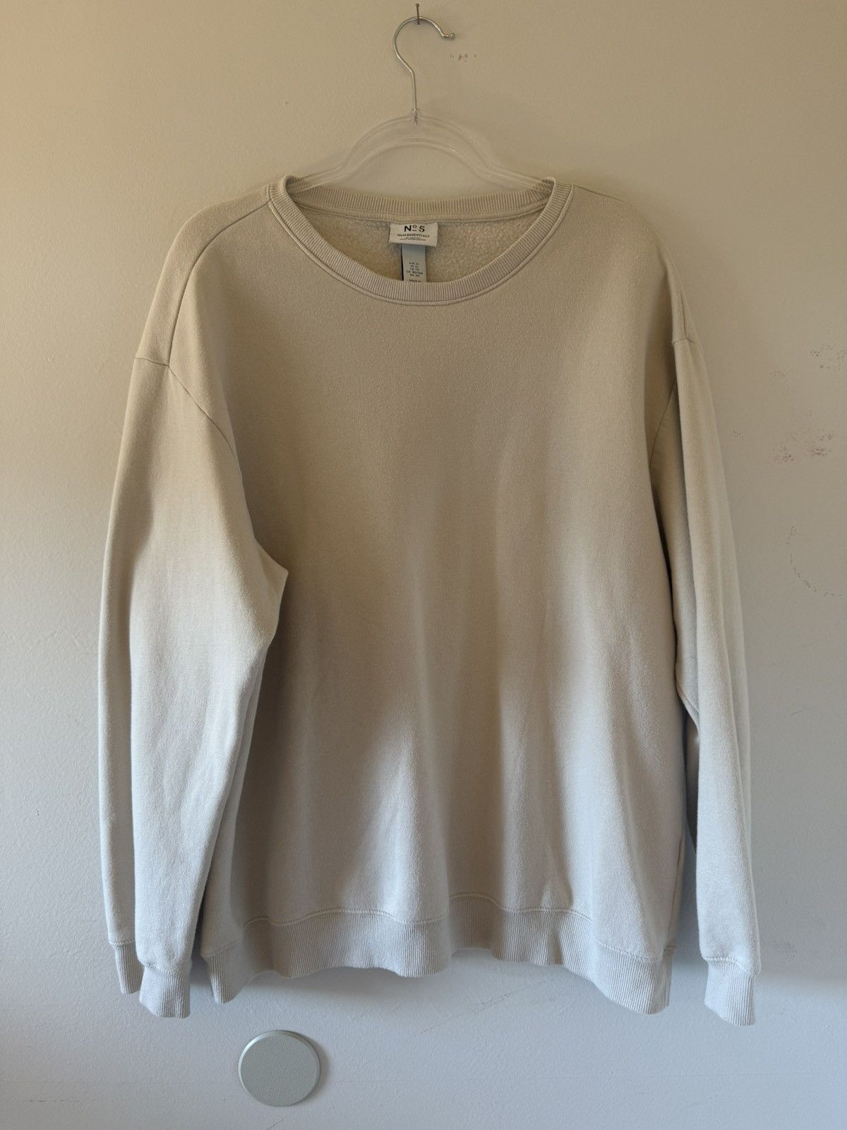H&M H&M Men's Beige Crewneck Sweater Size US XL / EU 56 / 4 - 1 Thumbnail