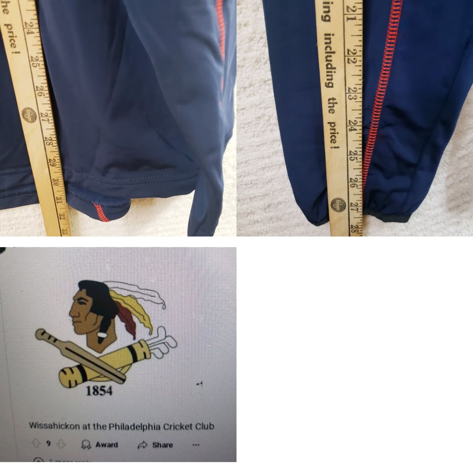 Vintage Levelwear Performance 1/2 Zip Golf Top Mens XL Blue Wissahickon Philadelphia Cricket Club Logo Pullover Jacket Knit Polyester Spandex Size US XL / EU 56 / 4 - 10 Thumbnail