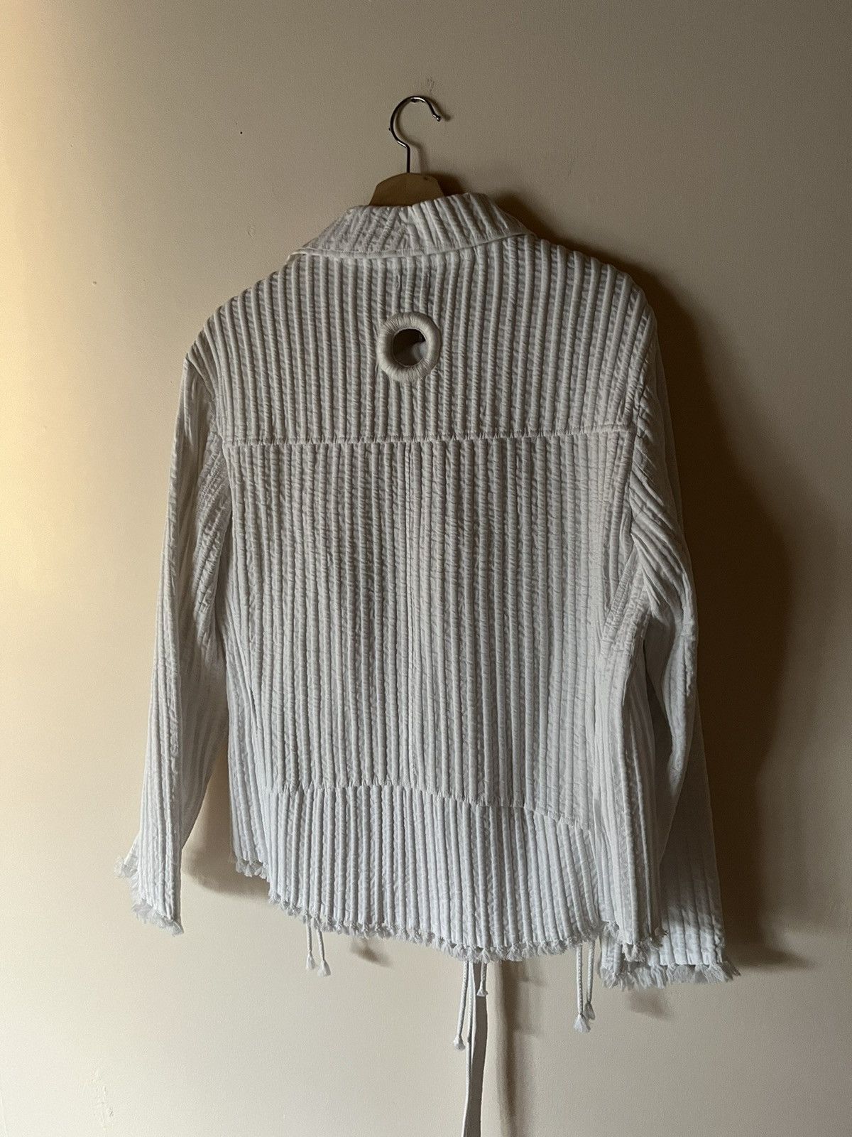 Craig Green SS18 tunnel cord biker jacket in white Size US M / EU 48-50 / 2 - 2 Thumbnail