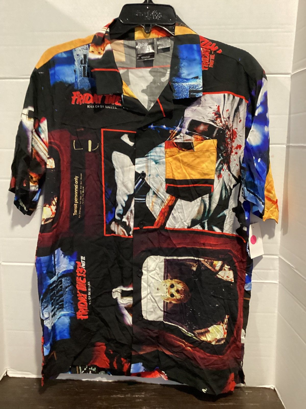 Other Mens Friday the 13th Black Graphic Button up Shirt Medium Size US M / EU 48-50 / 2 - 1 Thumbnail