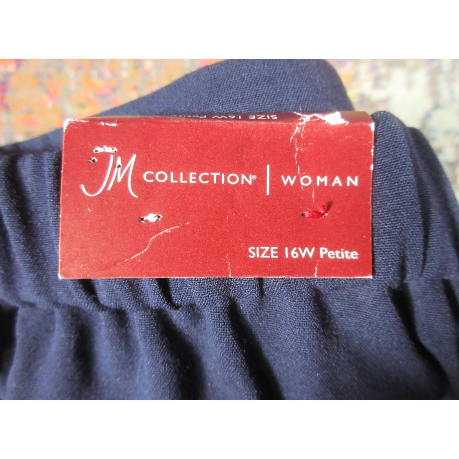 JM Collection JM Collection Pants Dress Pants Womens 16W Petite Navy Blue Flat Front Straight Leg NWT Size 38" / US 16 / IT 52 - 3 Thumbnail