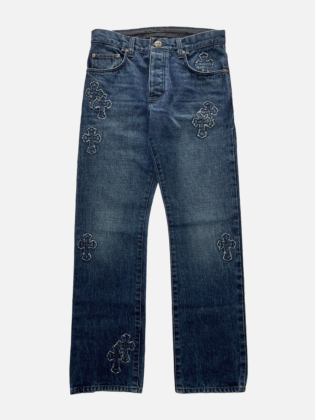 Chrome Hearts Cross Patch Jeans | Grailed