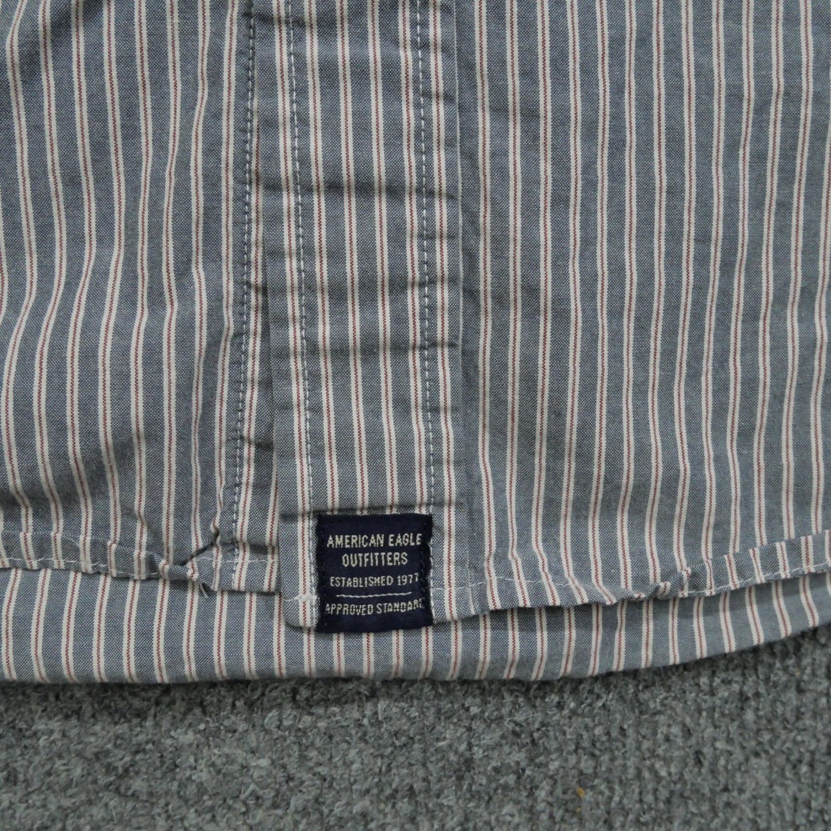 American Eagle Outfitters VINTAGE American Eagle Outfitters Shirt Mens L Blue Striped Oxford Button-Down 90s Casual Size US L / EU 52-54 / 3 - 3 Thumbnail