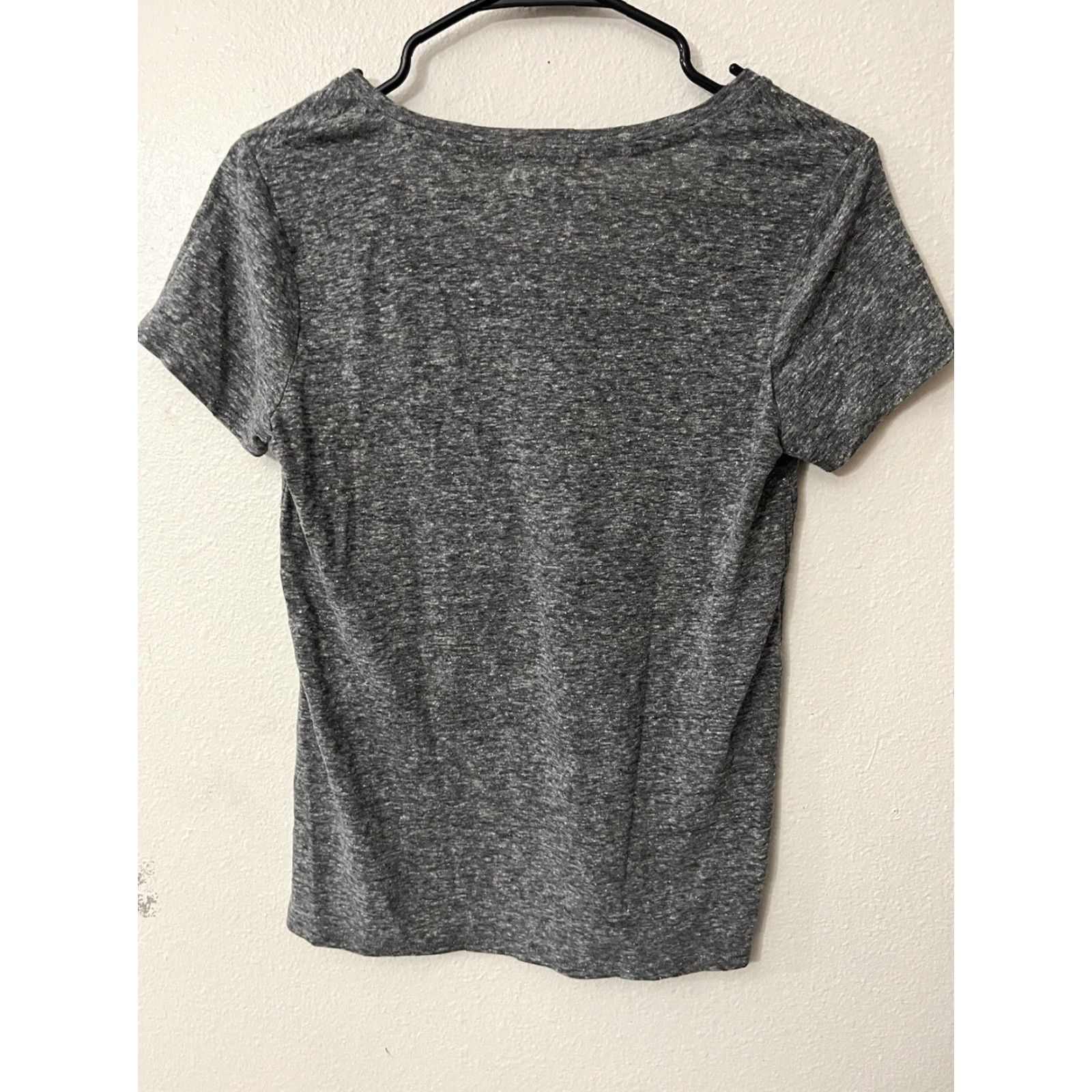 Gap GAP Gray Short Sleeve Top Stretch Knit Linen Blend Scoop Neck Small Size S / US 4 / IT 40 - 3 Thumbnail