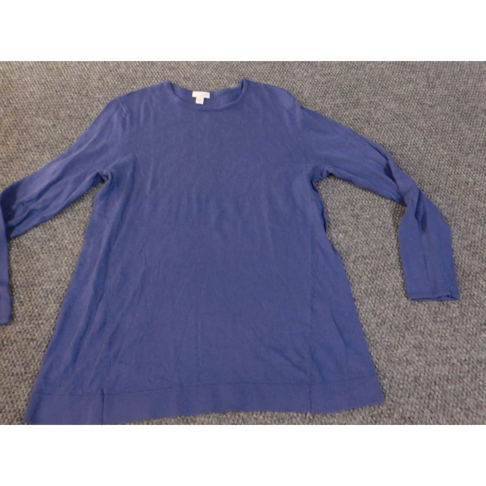 J. Jill J. Jill Sweater Small Blue Womens Pullover Crew Neck Cable-Knit Cotton Viscose Raglan Sleeve Long Sleeve Size S / US 4 / IT 40 - 2 Thumbnail
