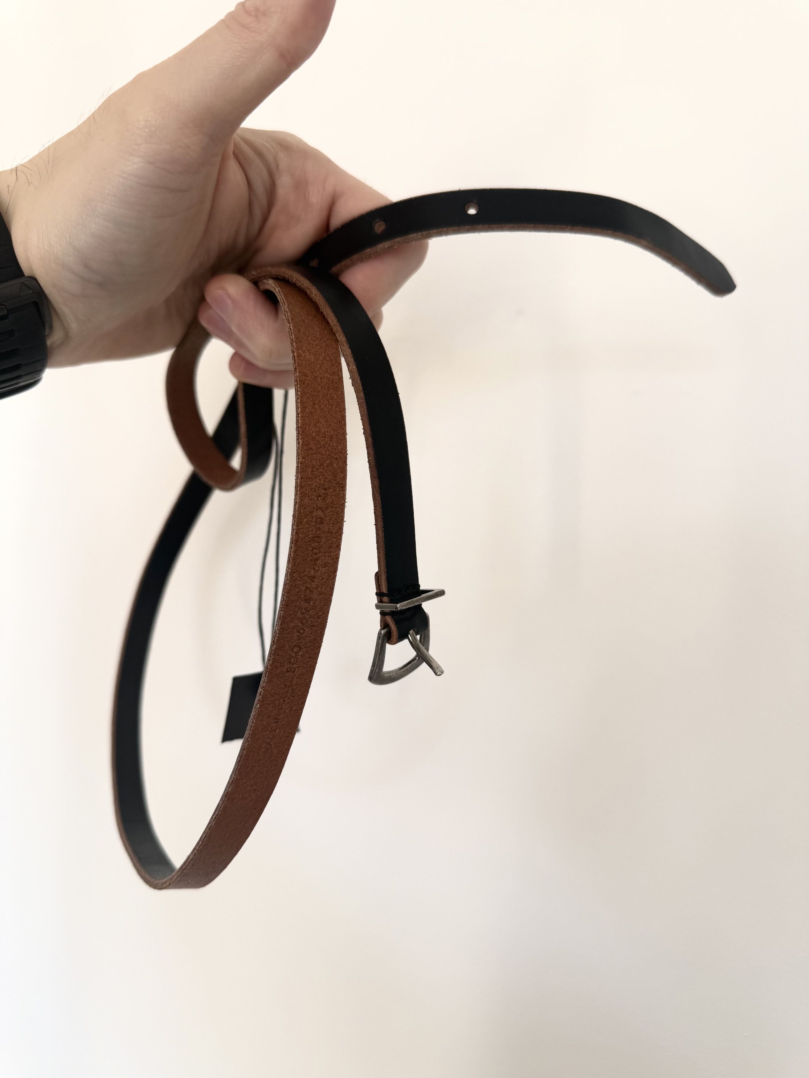 Saint Laurent Paris Saint Laurent YSL Cintura Spalla Aged Nero/Brown Belt Size ONE SIZE - 2 Thumbnail