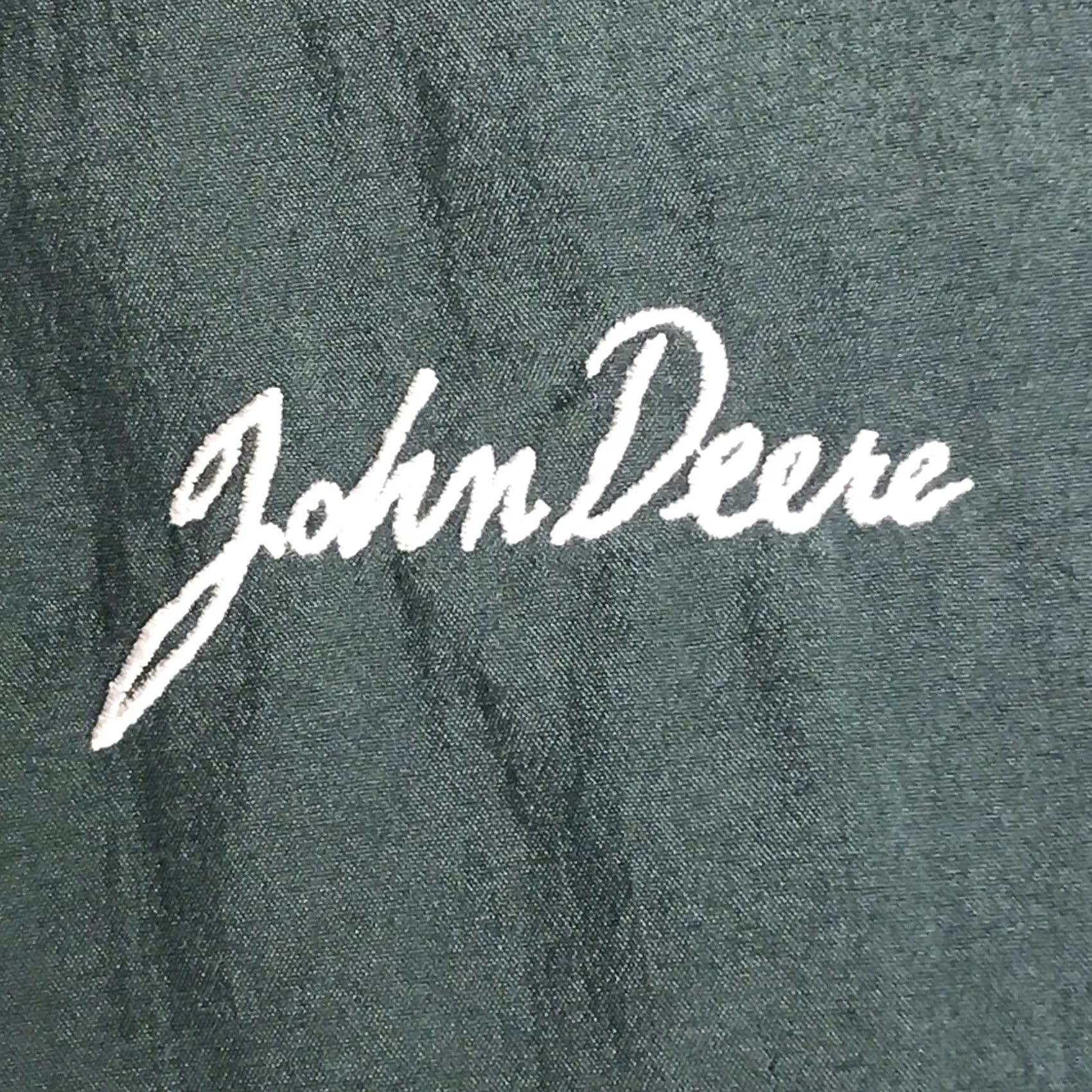 Vintage VINTAGE Swingster Men Jacket Bomber Zip Windbreaker John Deere Embroidered Green L USA Outdoor 80s 90s Mens Size US L / EU 52-54 / 3 - 4 Thumbnail