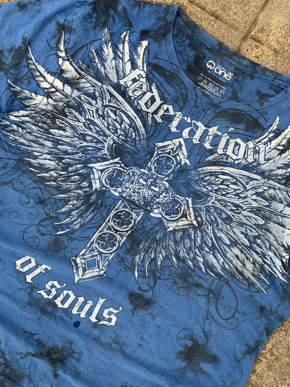 Affliction Y2K Warehouse One “Federation of Souls” Distressed Shirt Size US XXL / EU 58 / 5 - 3 Thumbnail