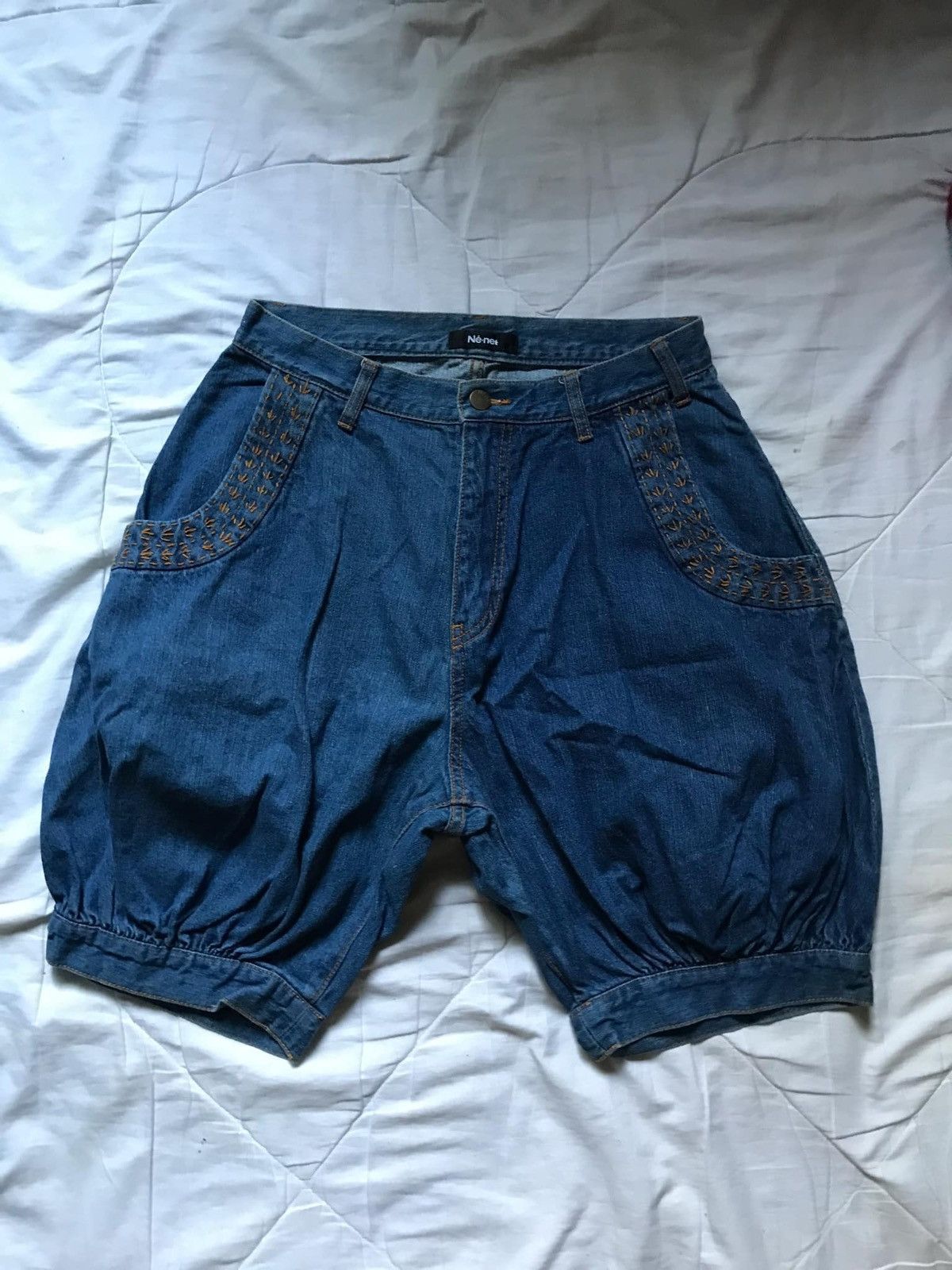 Issey Miyake × Japanese Brand × Ne-Net Issey Miyake Ne-net Balloon Denim Short Size 28" / US 6 / IT 42 - 1 Thumbnail