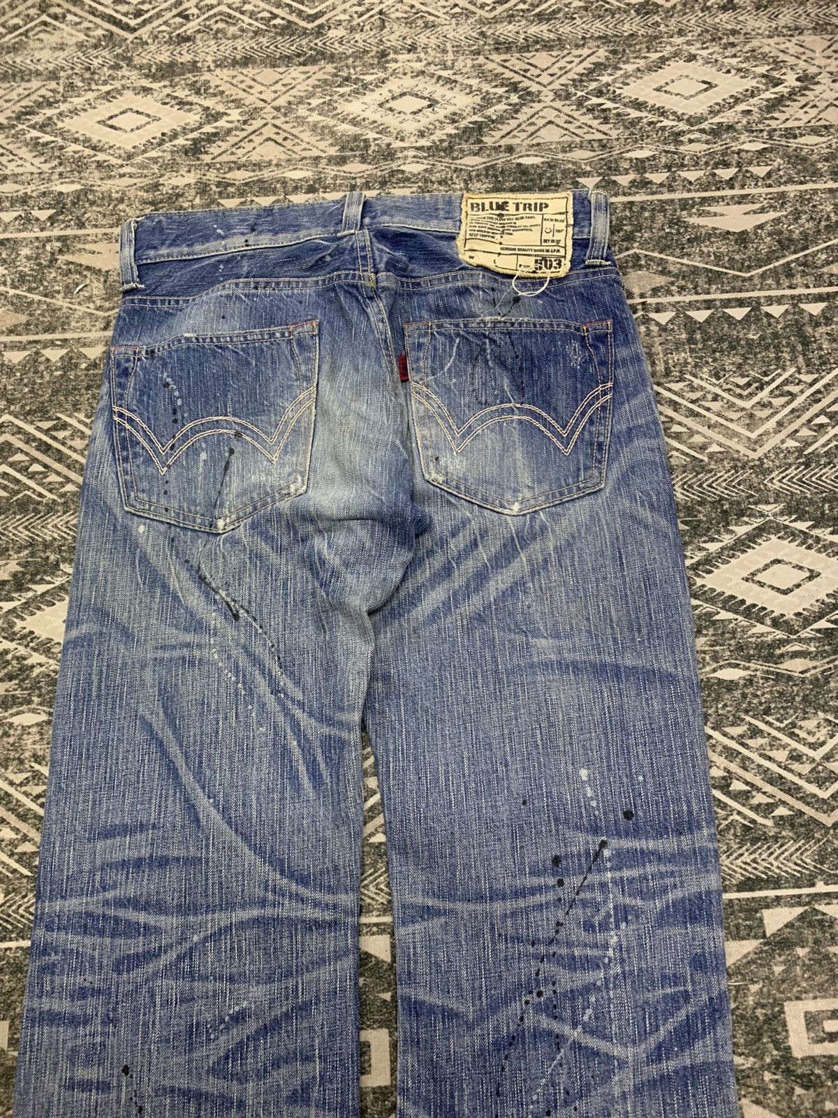 Edwin 90s EDWIN 503 BLUE TRIP DISTRESSED PANT Size US 31 - 12 Thumbnail