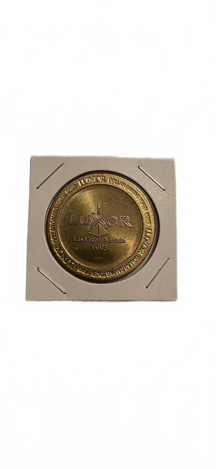 SHINE LUXURY Luxor 1993 Commemorative Brass Coin with Sphinx Design Size ONE SIZE - 2 Thumbnail