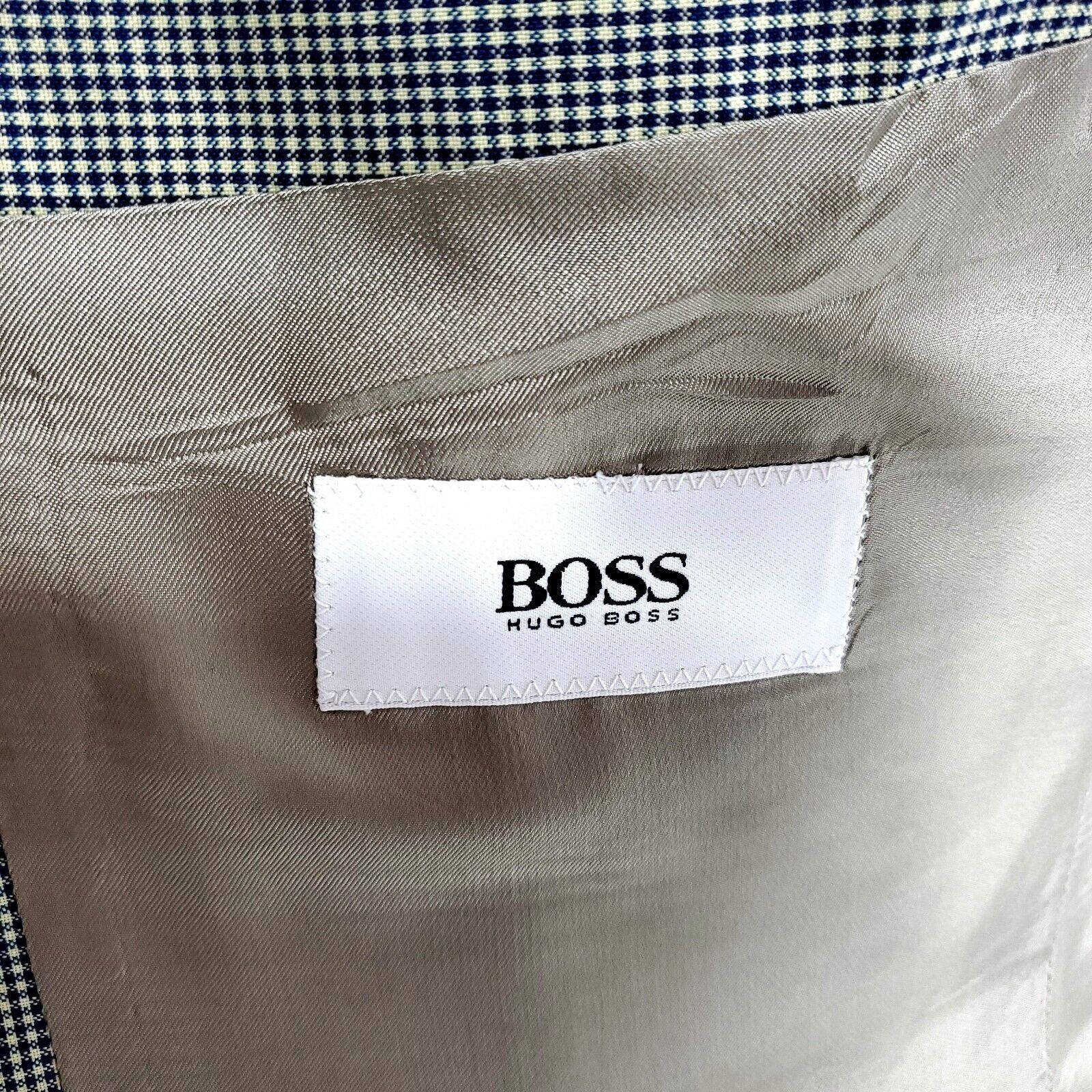 Hugo Boss Hugo Boss Tatlagia Wool 3 Button Blazer 42L Blue Cream Teal Size 42L - 7 Thumbnail