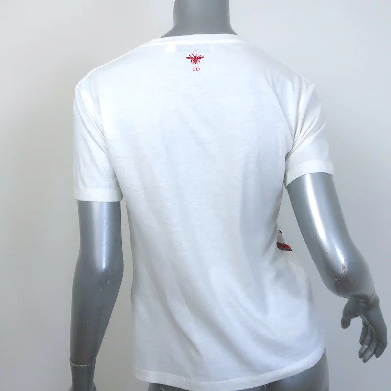 Dior Sequin-Embellished T-Shirt in White SZ S NWT MSRP $1500 Size S / US 4 / IT 40 - 3 Thumbnail