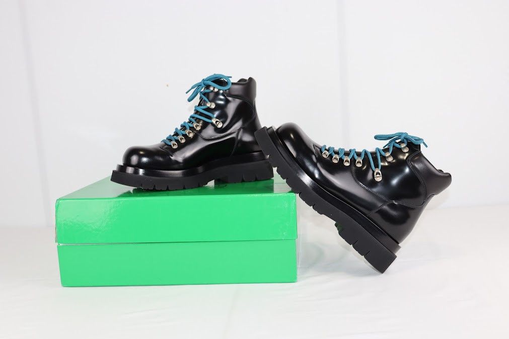 Bottega Veneta o1rshd1 Q:2 / Hiking Lug Gloss Vinyl Boots in Black Size US 9 / EU 42 - 13 Thumbnail