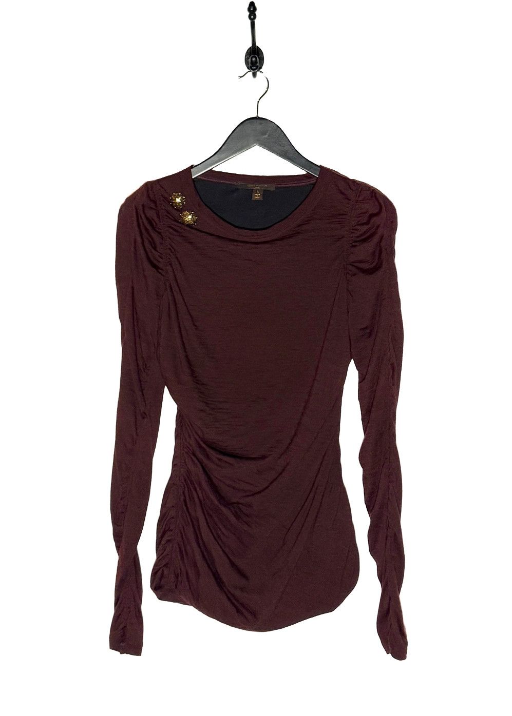 Louis Vuitton Louis Vuitton 2010 Burgundy Star Button Accents Top Size L / US 10 / IT 46 - 1 Thumbnail