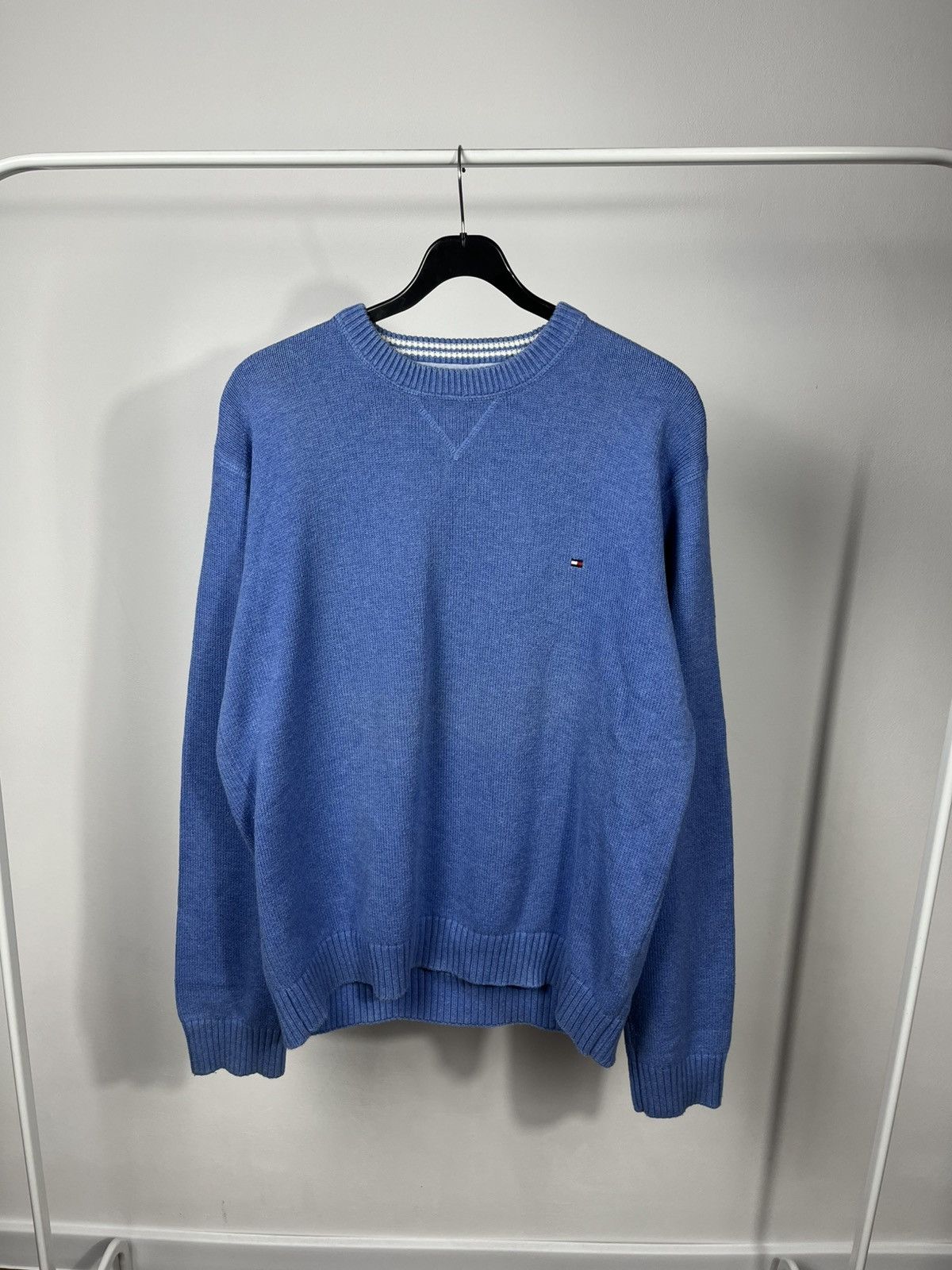 Tommy Hilfiger Vintage Tommy Hilfiger Heavy Knit Sweater Blue Size L Thick Size US L / EU 52-54 / 3 - 1 Thumbnail
