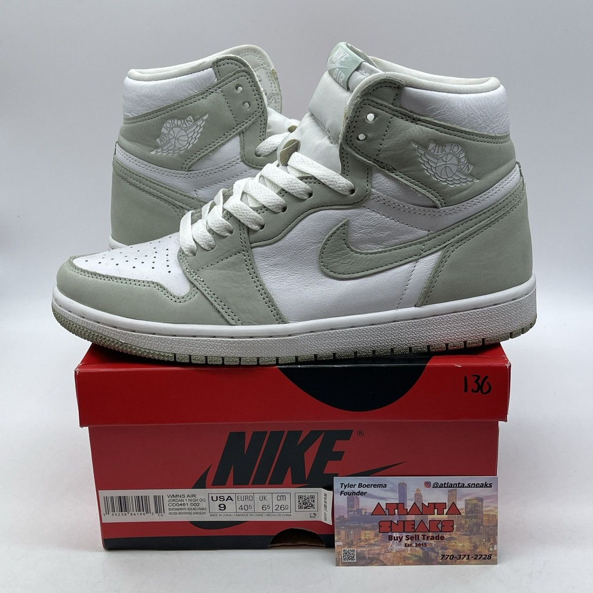 Jordan Brand Air Jordan 1 high seafoam Size US 9 / IT 39 - 1 Thumbnail