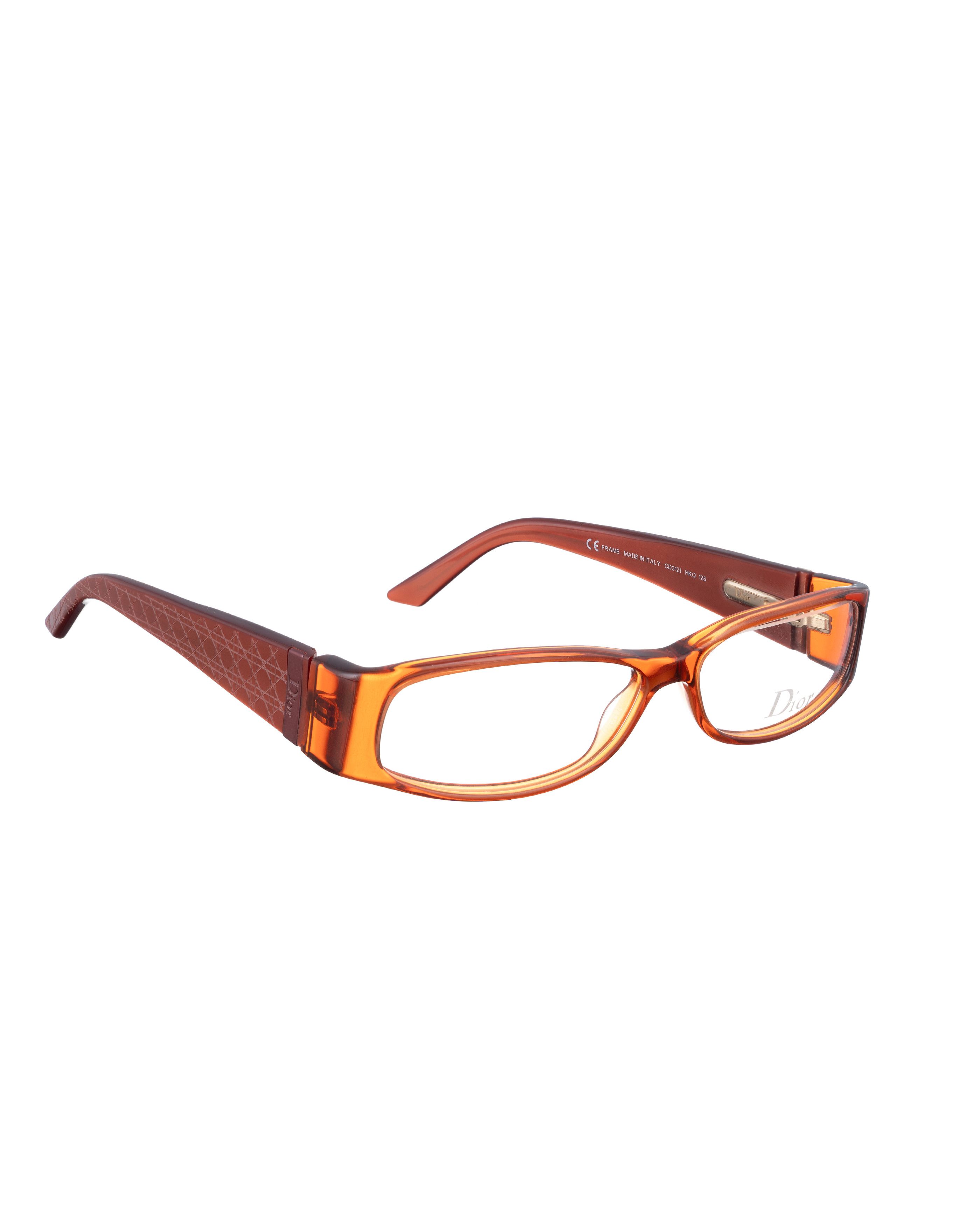 Dior Dior 00s Orange Burgundy Glasses with Logo Size ONE SIZE - 2 Thumbnail