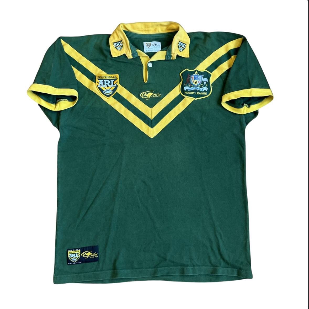 Vintage 2000 RARE AUSTRALIA TEAM RUGBY UNION CLASSIC SHIRT JERSEY Size US XXL / EU 58 / 5 - 1 Thumbnail