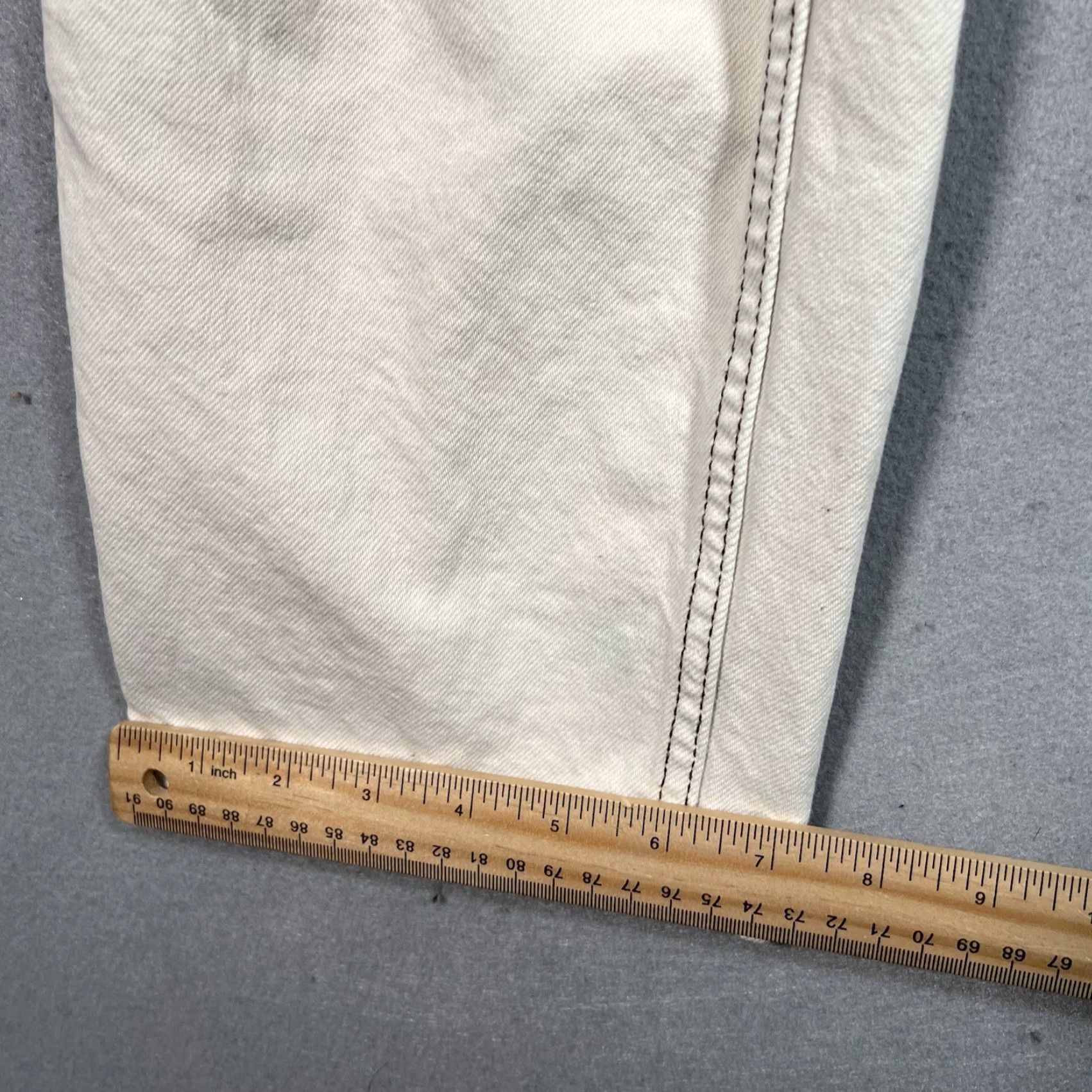 Urban Outfitters VINTAGE Urban Outfitters BDG Cream Relaxed SKATE Cargo Baggy Denim Women’s 27 Ivory Size ONE SIZE - 6 Thumbnail