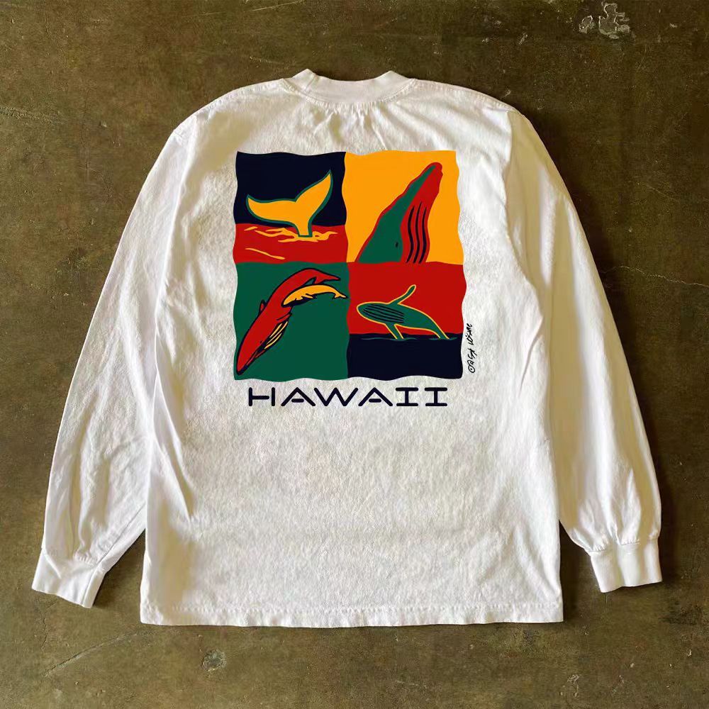 Japanese Brand × Vintage Whale pattern street fashion cotton long sleeve shirt Size US L / EU 52-54 / 3 - 1 Thumbnail
