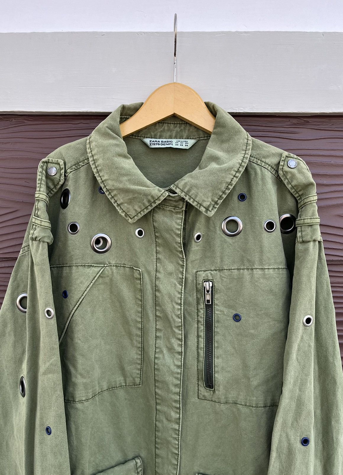 Zara Vintage Zara Distressed Canvas Parca Jakcet Size US L / EU 52-54 / 3 - 3 Thumbnail