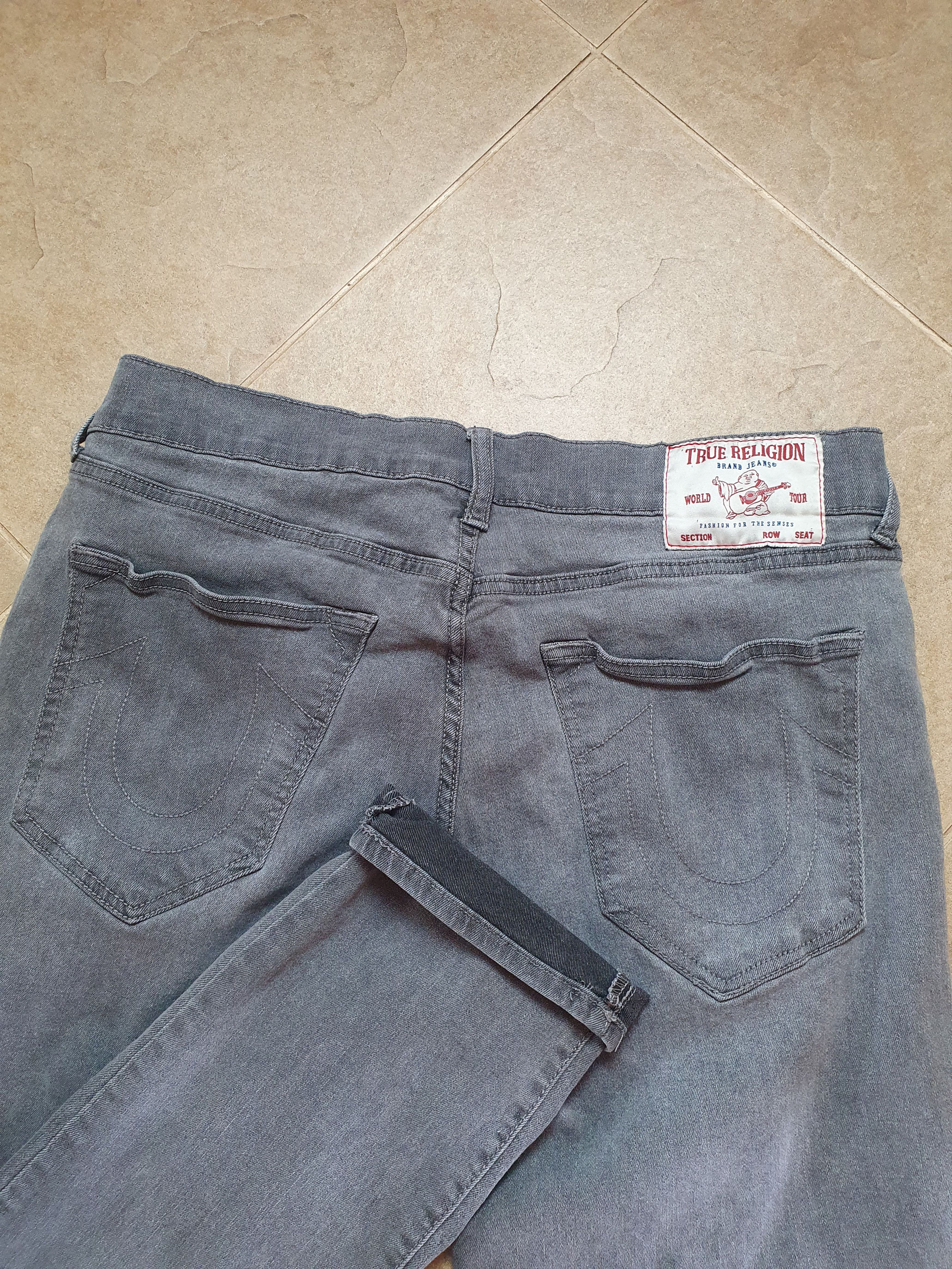 True Religion Gray Denim True Religion Mens Size 34 Rocco Relaxed Skinny Size US 34 / EU 50 - 9 Thumbnail