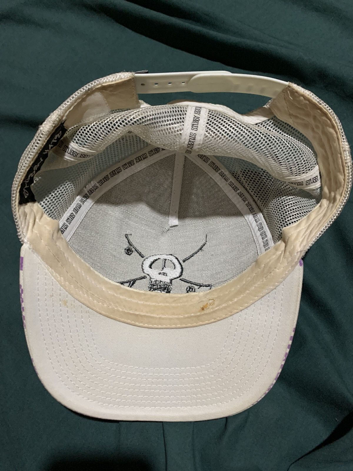 Stussy × Vintage Vintage Stussy Trucker Snap Button Embroidery Skull Cap Size ONE SIZE - 9 Thumbnail