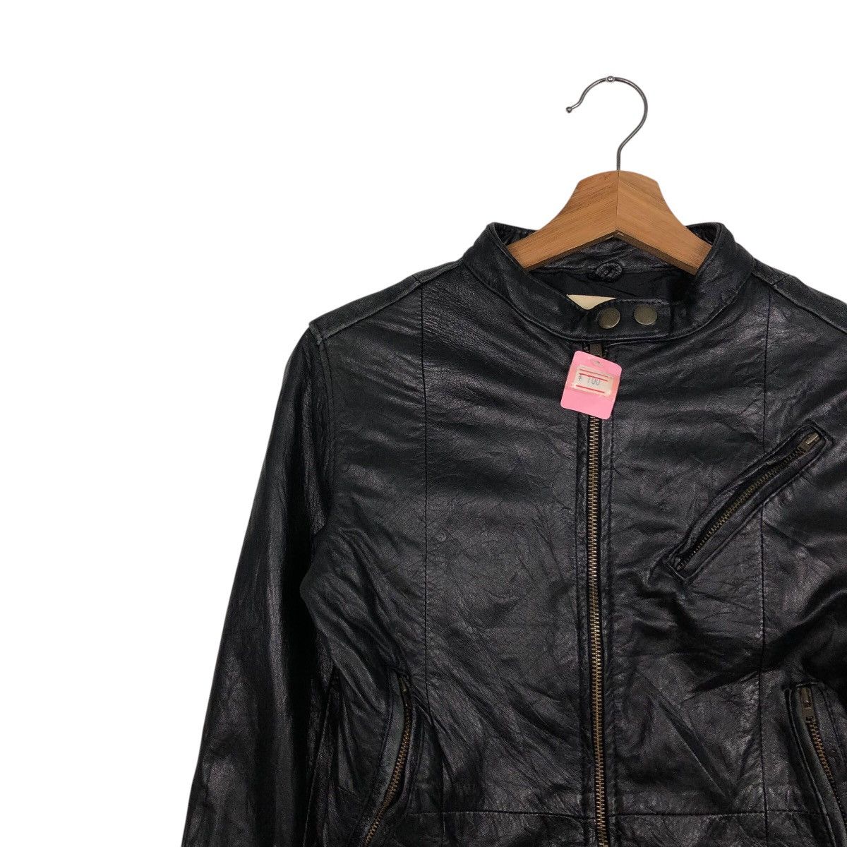 Japanese Brand 📌Vintage Cropped Biker Leather Jacket Crisp Issey Miyake Size US M / EU 48-50 / 2 - 8 Thumbnail