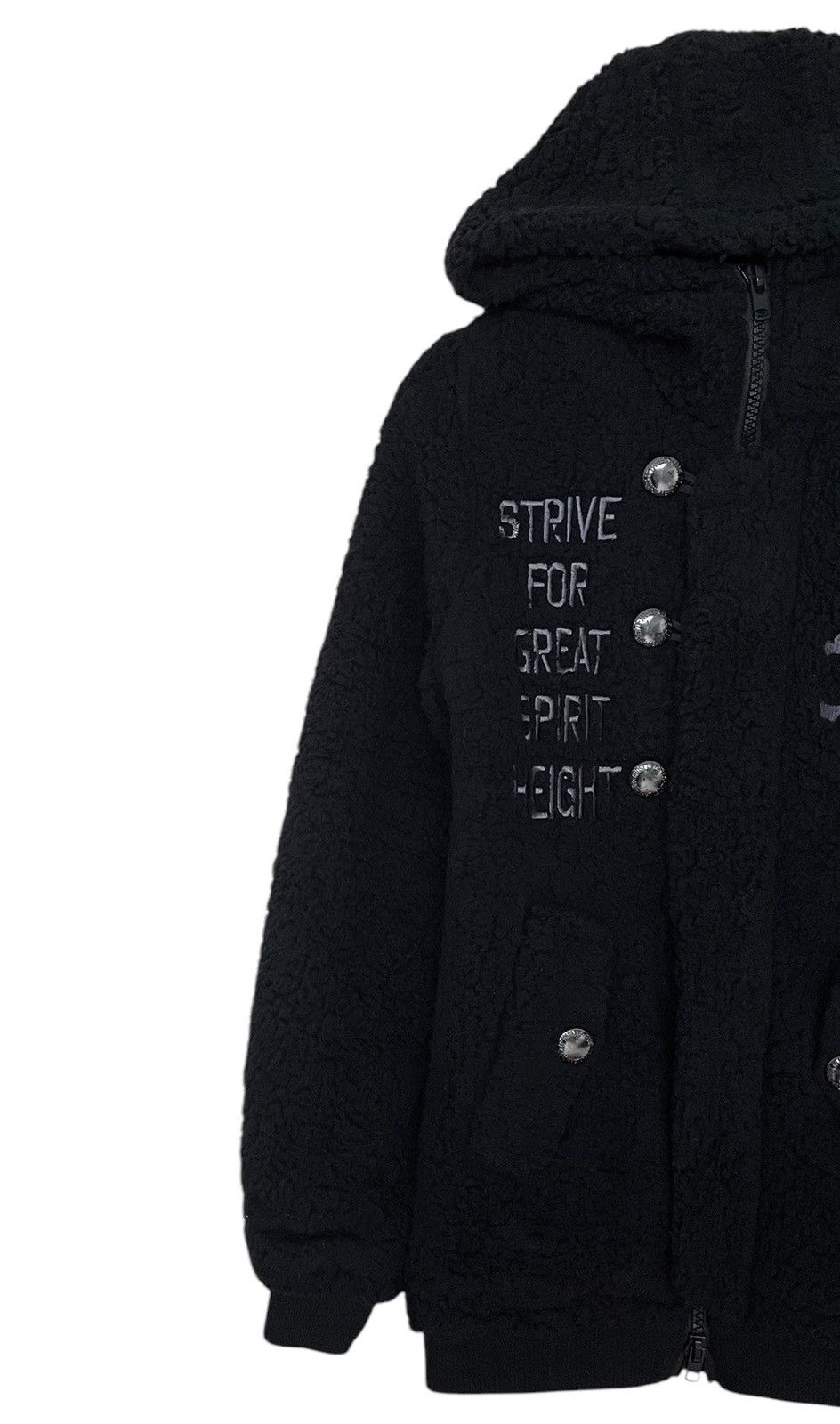 Japanese Brand × Seditionaries Vintage Japanese Brand Ghost of Harlem Fur Hoodie 2000s Size US M / EU 48-50 / 2 - 5 Thumbnail