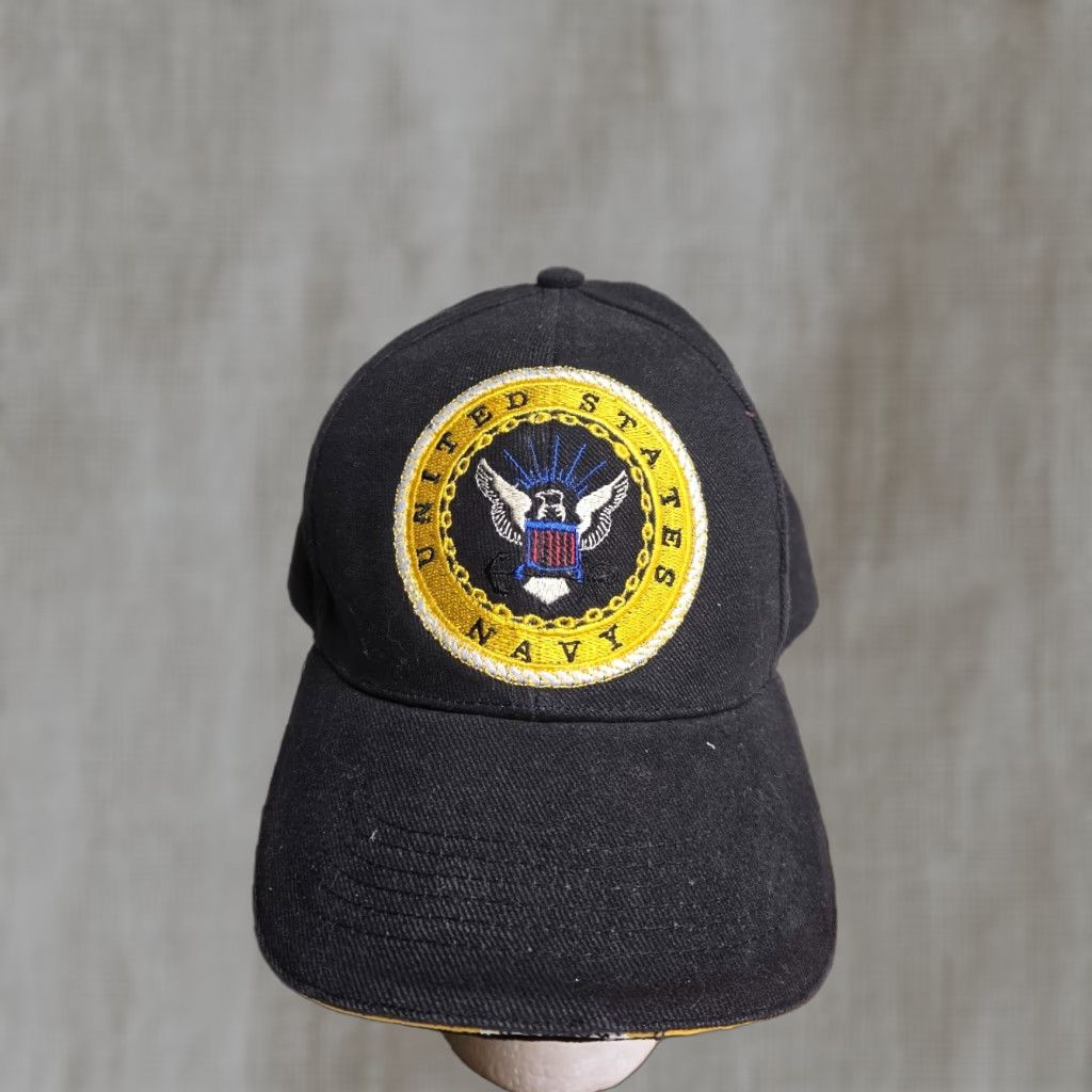 Vintage VINTAGE USA Black Baseball Cap Hat Unisex Adults Adjustable Strapback Summer Spring Fall Size ONE SIZE - 1 Thumbnail