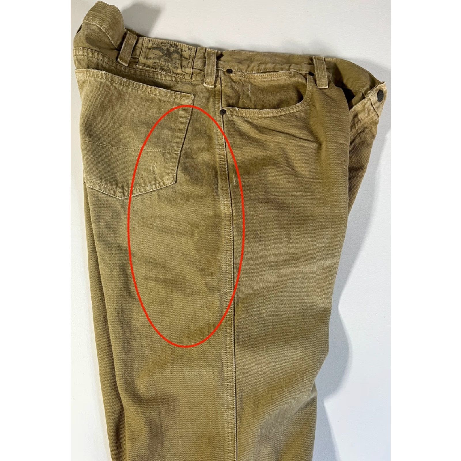 Polo Ralph Lauren VINTAGE Polo Ralph Lauren Jeans Bootcut Men 40x30 Khaki 100% Cotton 5-Pocket USA Workman's Manufacturing 40 Inseam Regular Denim Vintage Shirt? Size US L / EU 52-54 / 3 - 7 Thumbnail