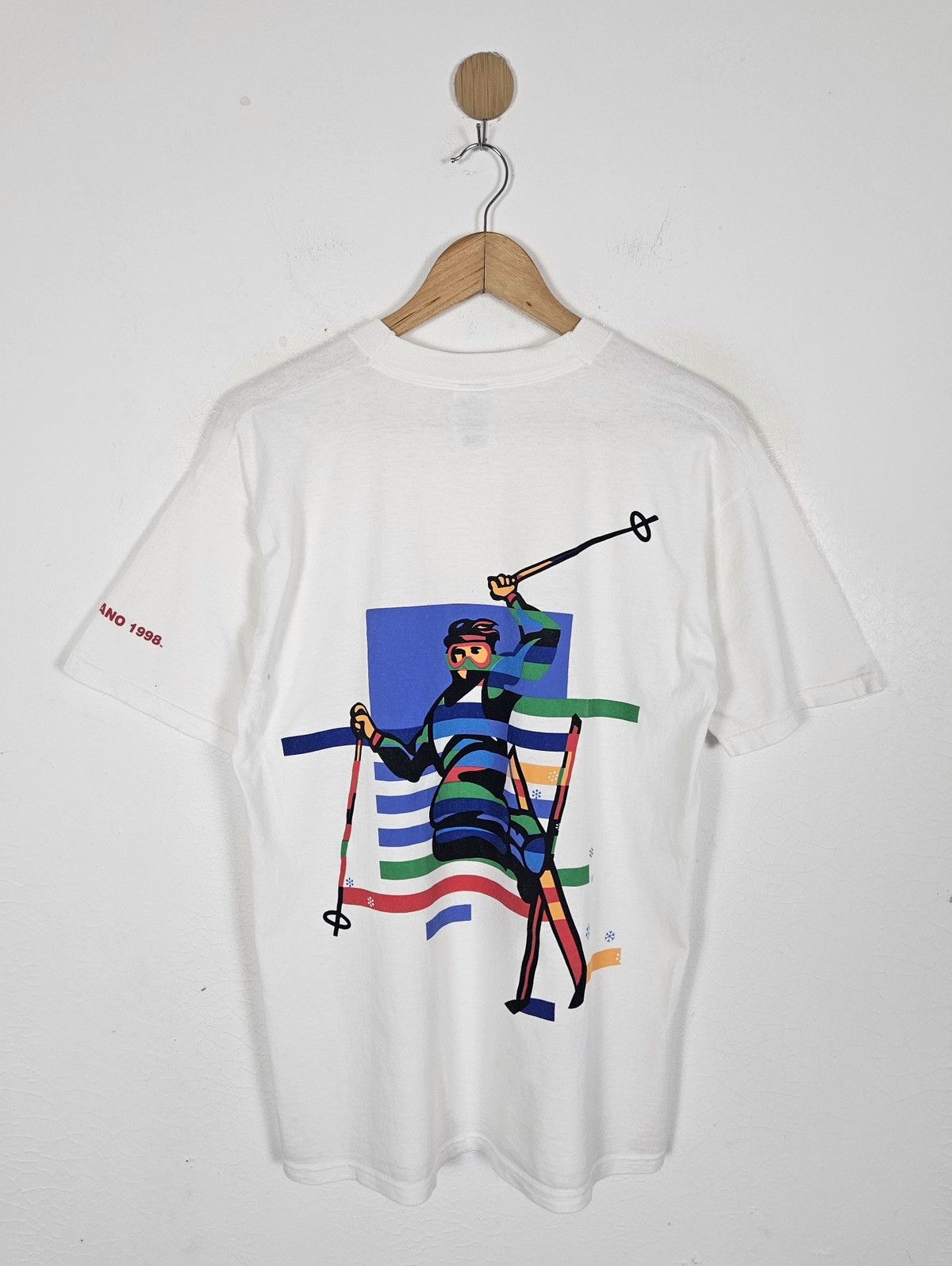 Vintage Vintage IBM Microsoft Nagano 1998 ski tee shirt Size US L / EU 52-54 / 3 - 1 Thumbnail