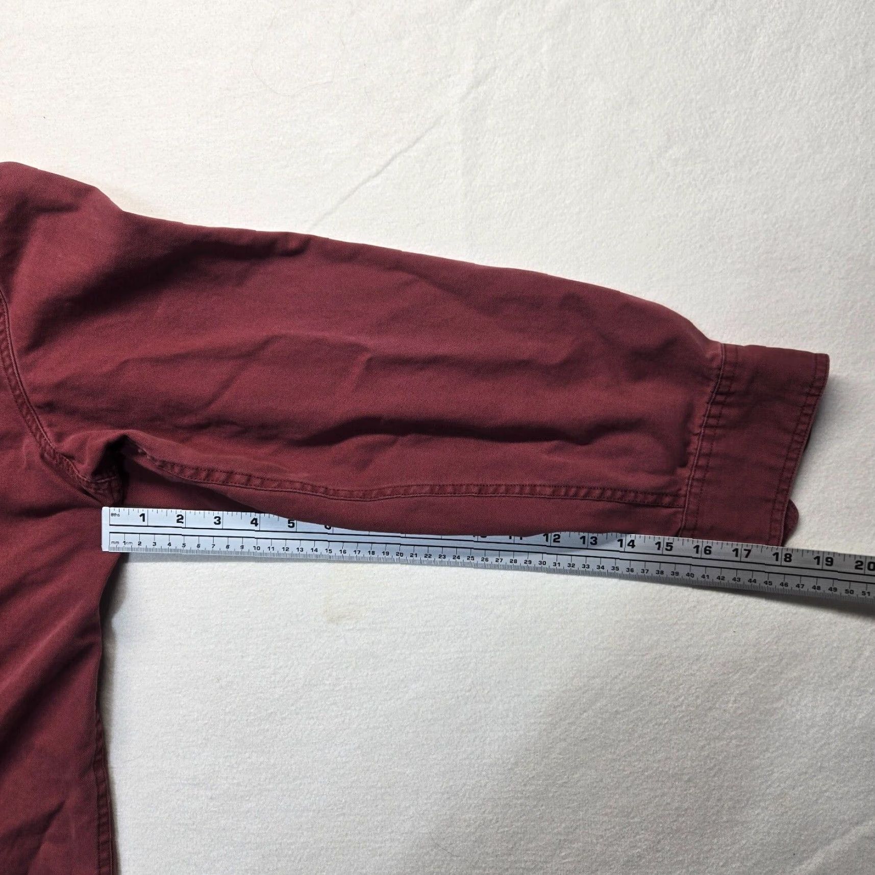 Orvis VINTAGE Orvis Heavyweight Long Sleeve Button-Up Shirt Red 100% Cotton Men Size XL Size 46R - 5 Thumbnail