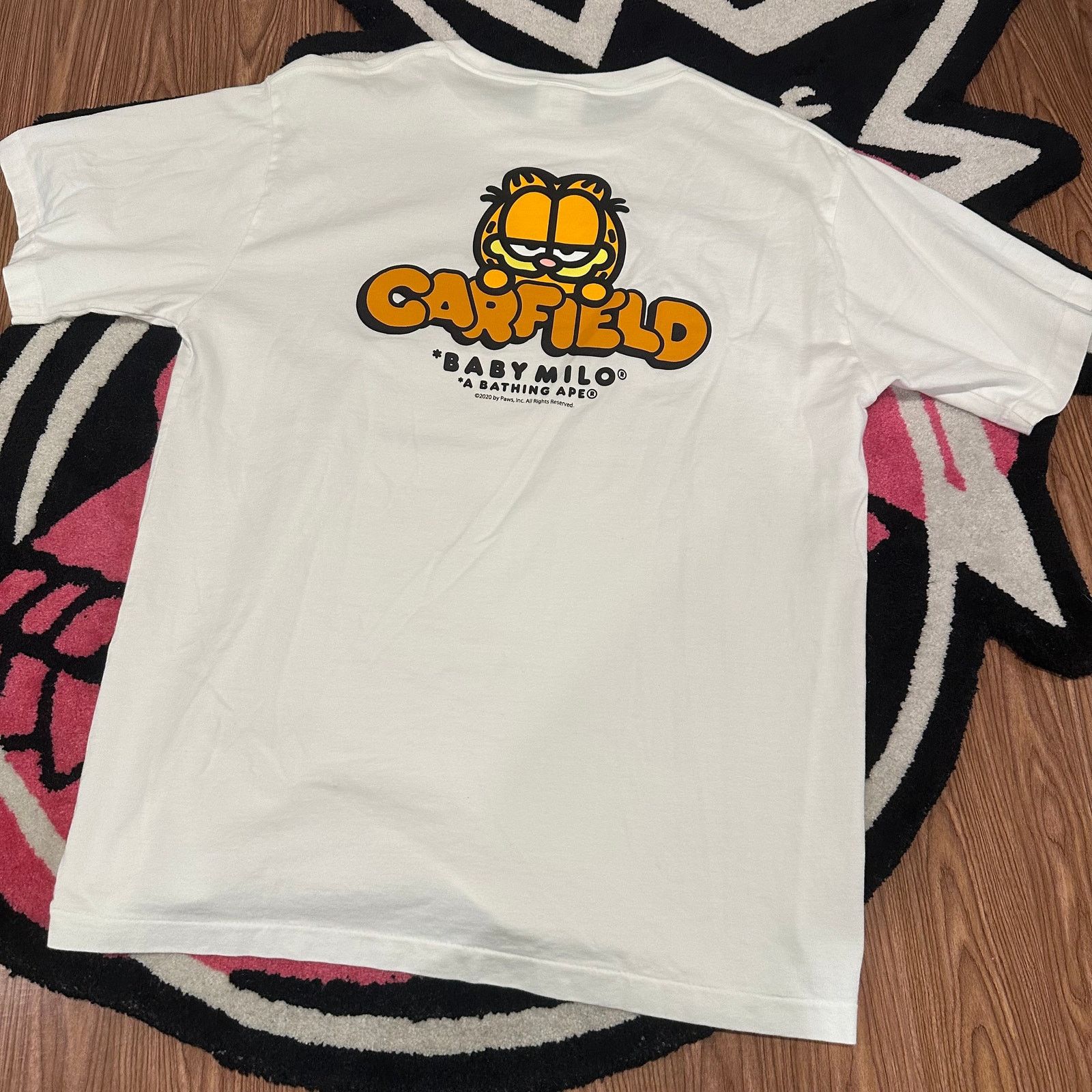 Bape BAPE x Garfield #4 Tee - White - Size Large - Used Size US L / EU 52-54 / 3 - 1 Thumbnail