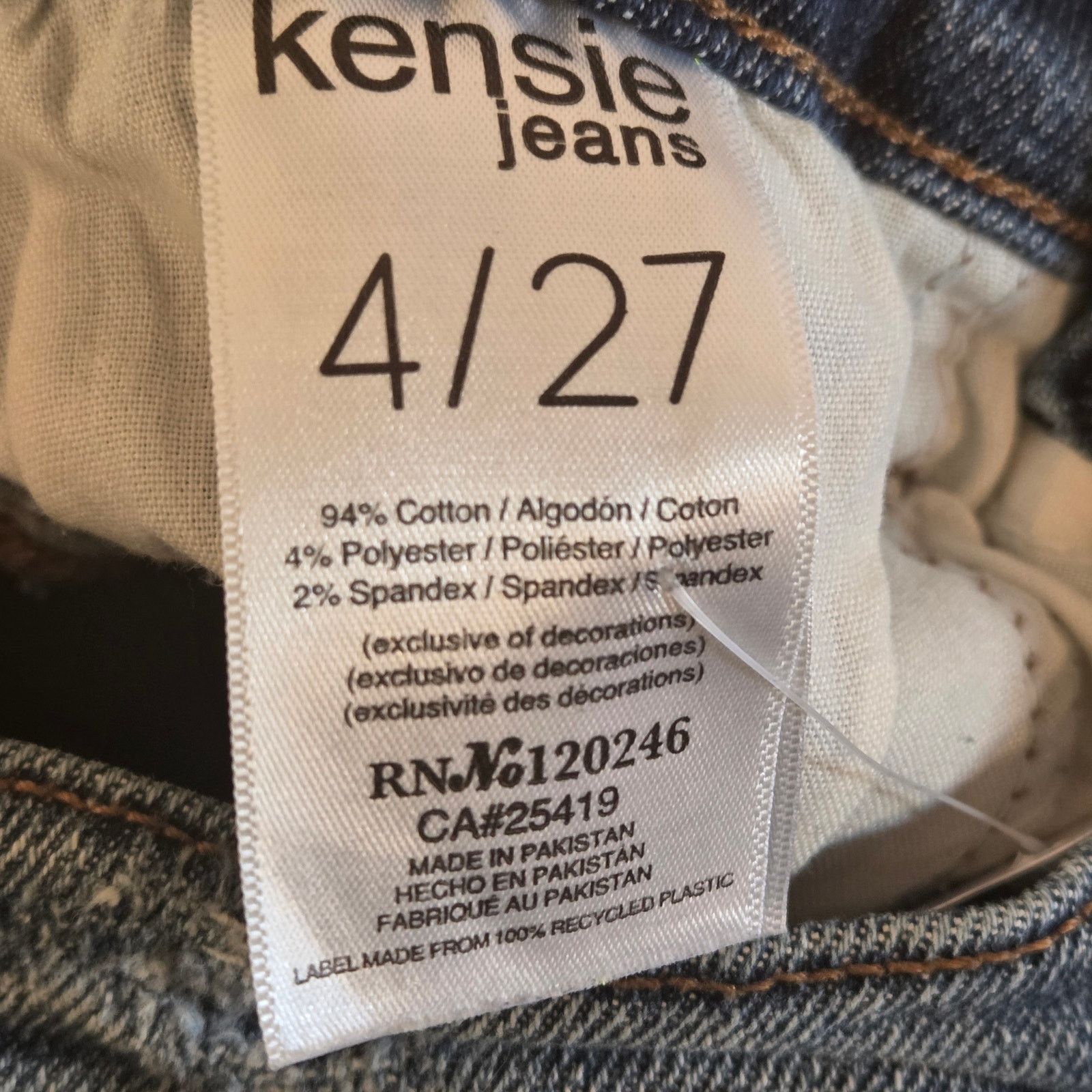 & Other Stories Kensie Women's Blue Denim Jeans - Size 4/27 Size 27" / US 4 / IT 40 - 3 Thumbnail