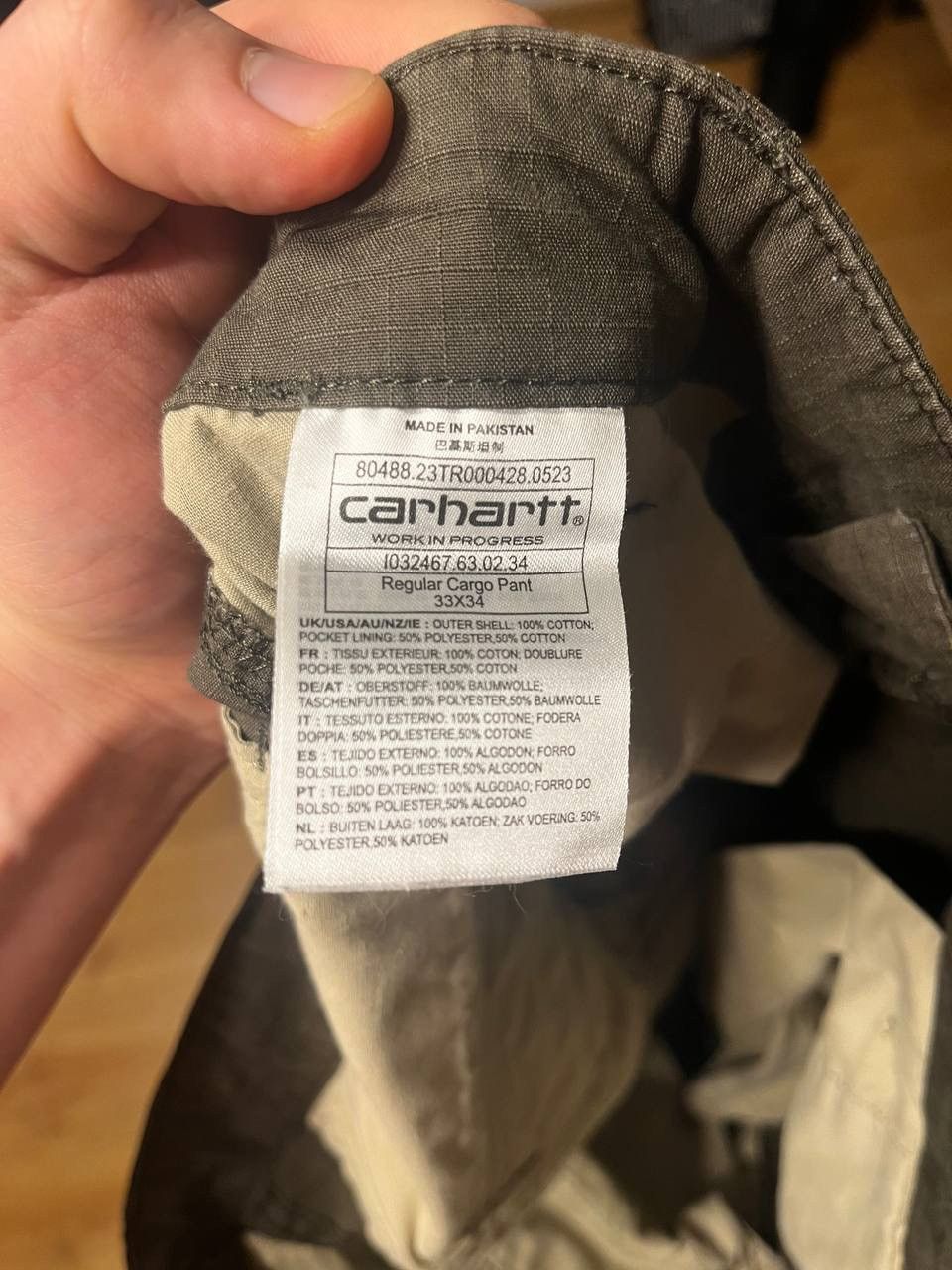 Carhartt Carhartt Regular Cargo Pants Olive 33x34 Size US 33 - 4 Thumbnail