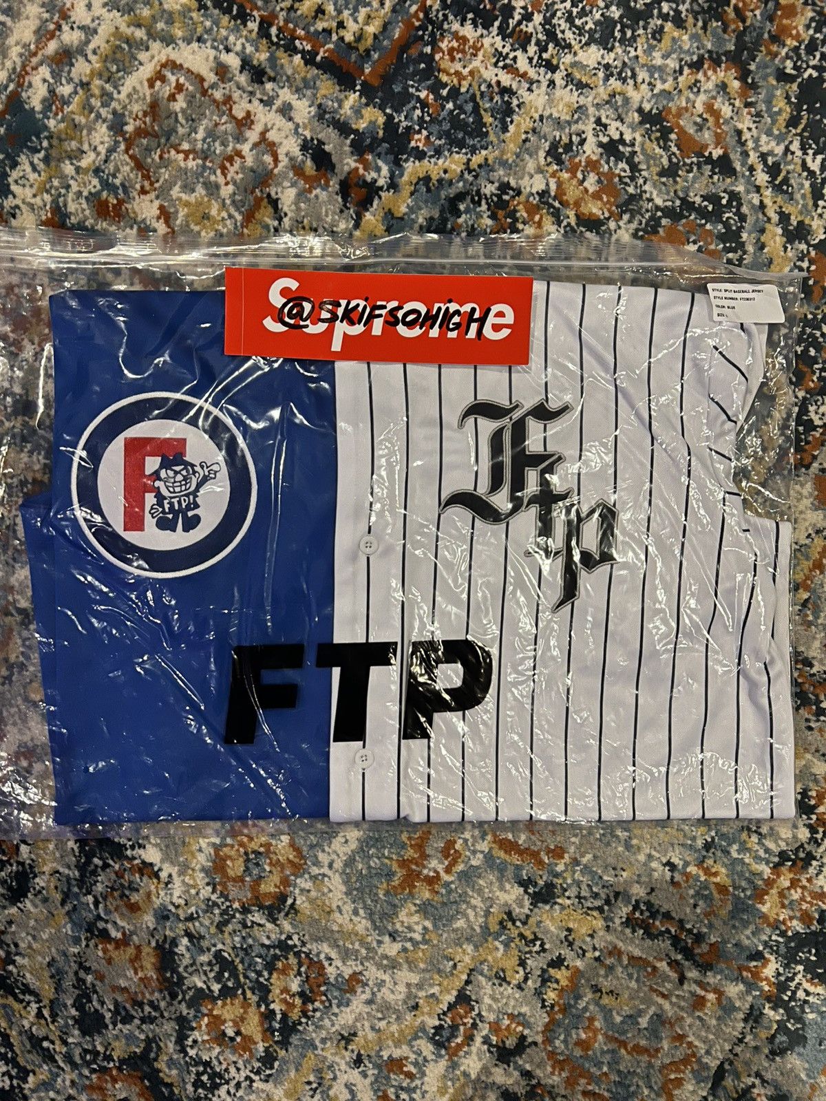 Fuck The Population RIVALS BASEBALL JERSEY (ROYAL) Size L Size US L / EU 52-54 / 3 - 3 Thumbnail