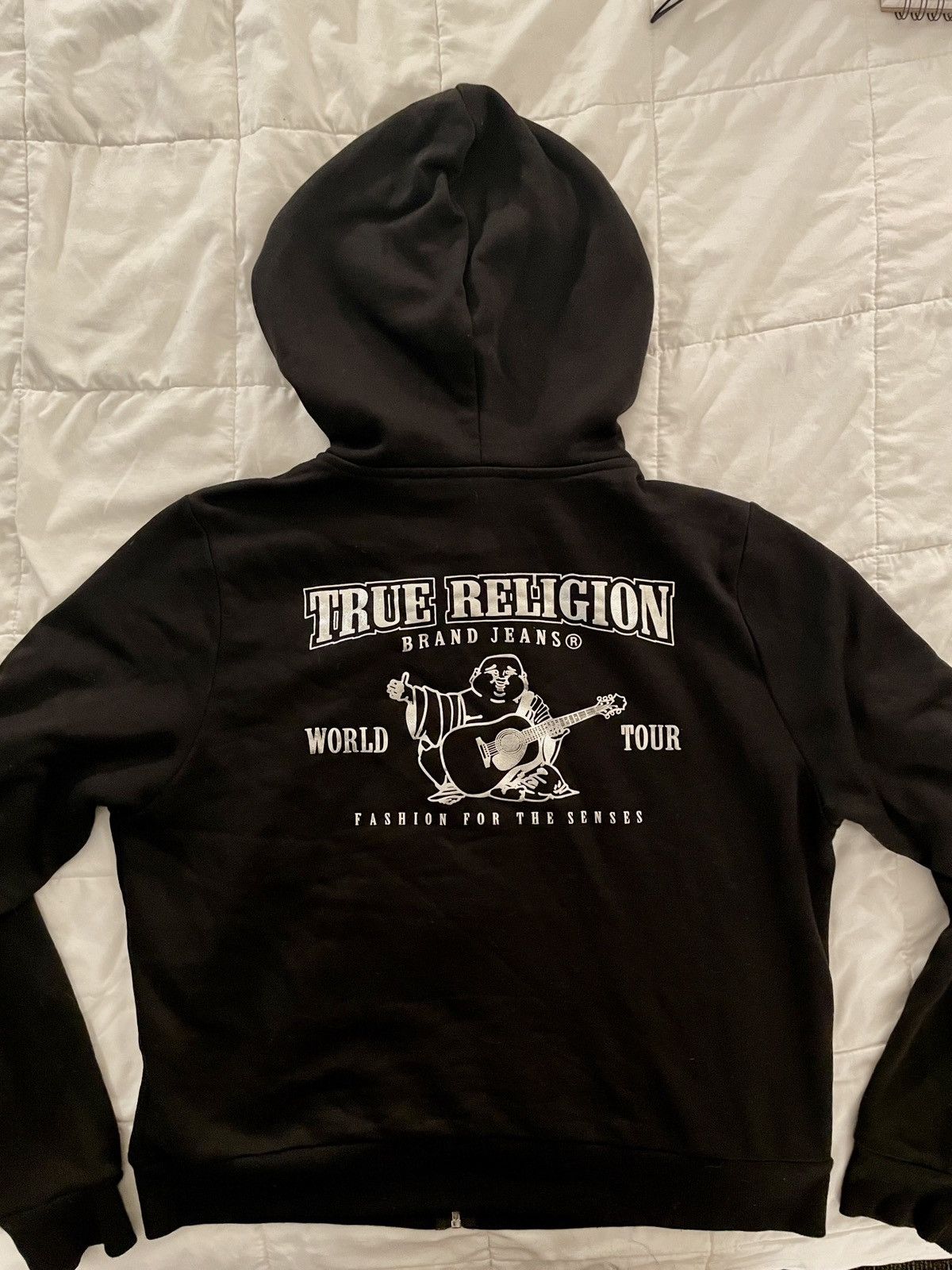 True Religion Black True Religion Zip Up Hoodie Size L / US 10 / IT 46 - 4 Thumbnail